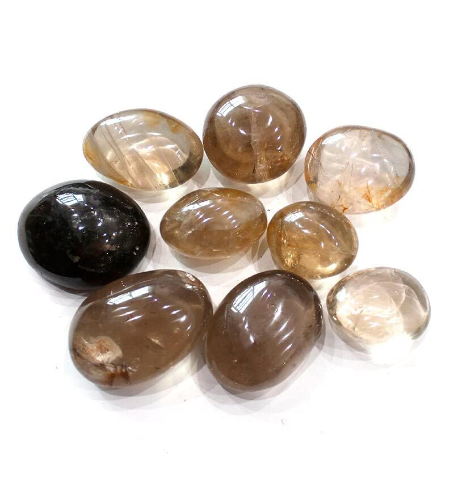 1 Kg Natural Smoky Quartz Crystal Palm Stone for Home Decoration - Buy Online on GoSupps.com