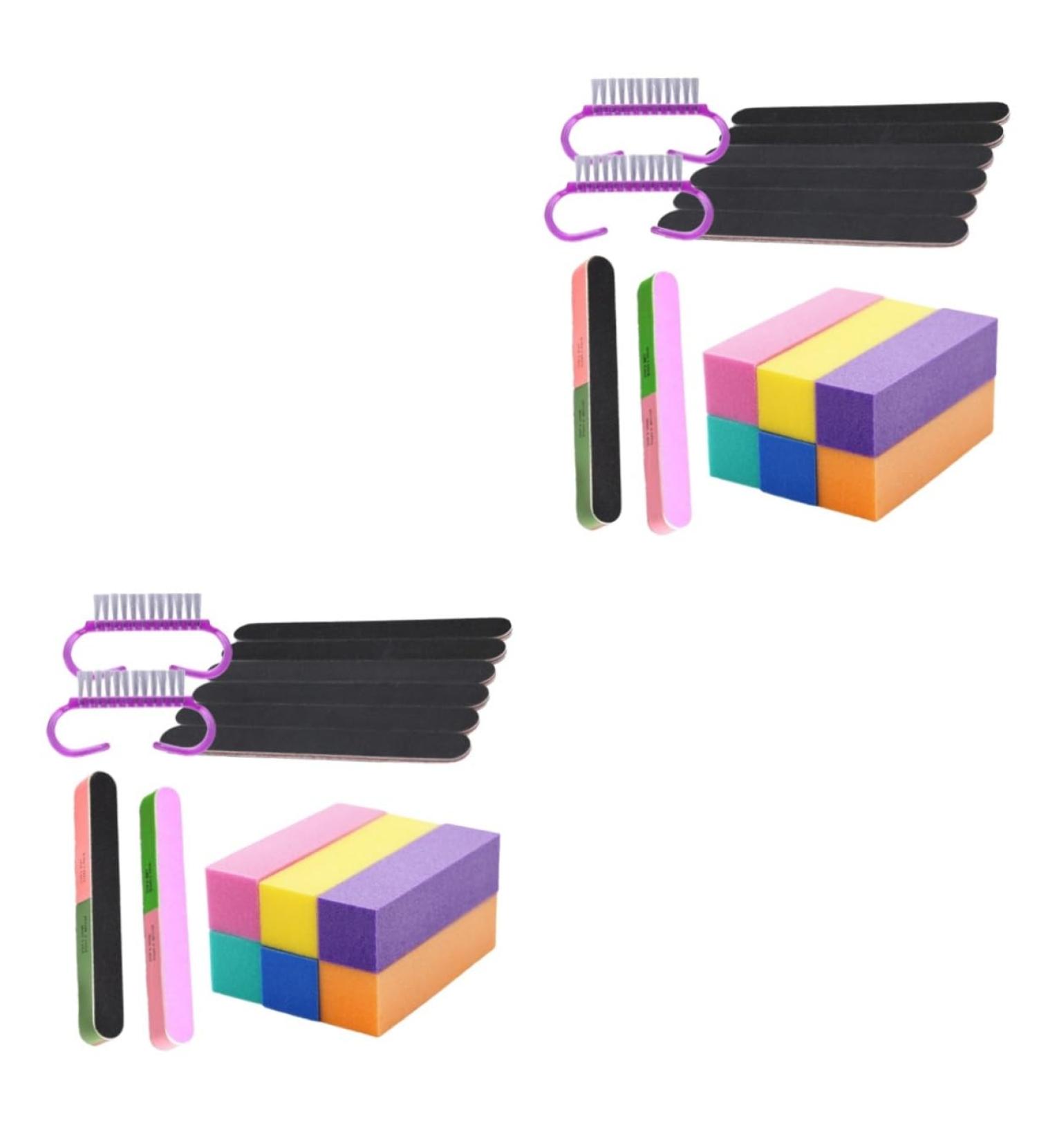 DOITOOL 2 Sets Mini Nail Brush Sanding Stripe Polishing Buffers Manicure Tools Professional Nail Files Gel Nail Polishes Nail Care Kit Nail Buffer Nails Gel Kit Pedicure Brush King - Buy Online on GoSupps.com