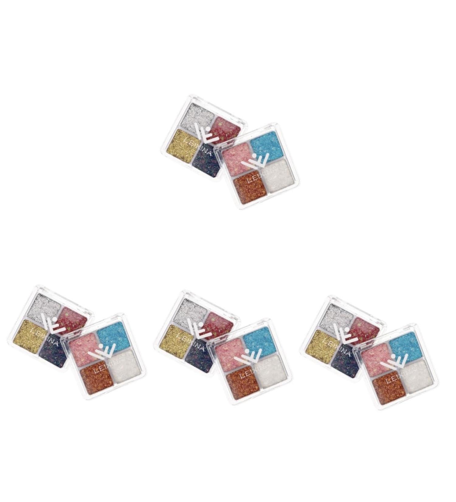 Didiseaon 8 Pcs Glitter Eye Makeup Eye Shadow Palette Face Glitter Eyeshadow Eye Shadow Makeup Assorted Colorx4pcs 6.00X6.00X1.00CMx4pcs - Buy Online on GoSupps.com
