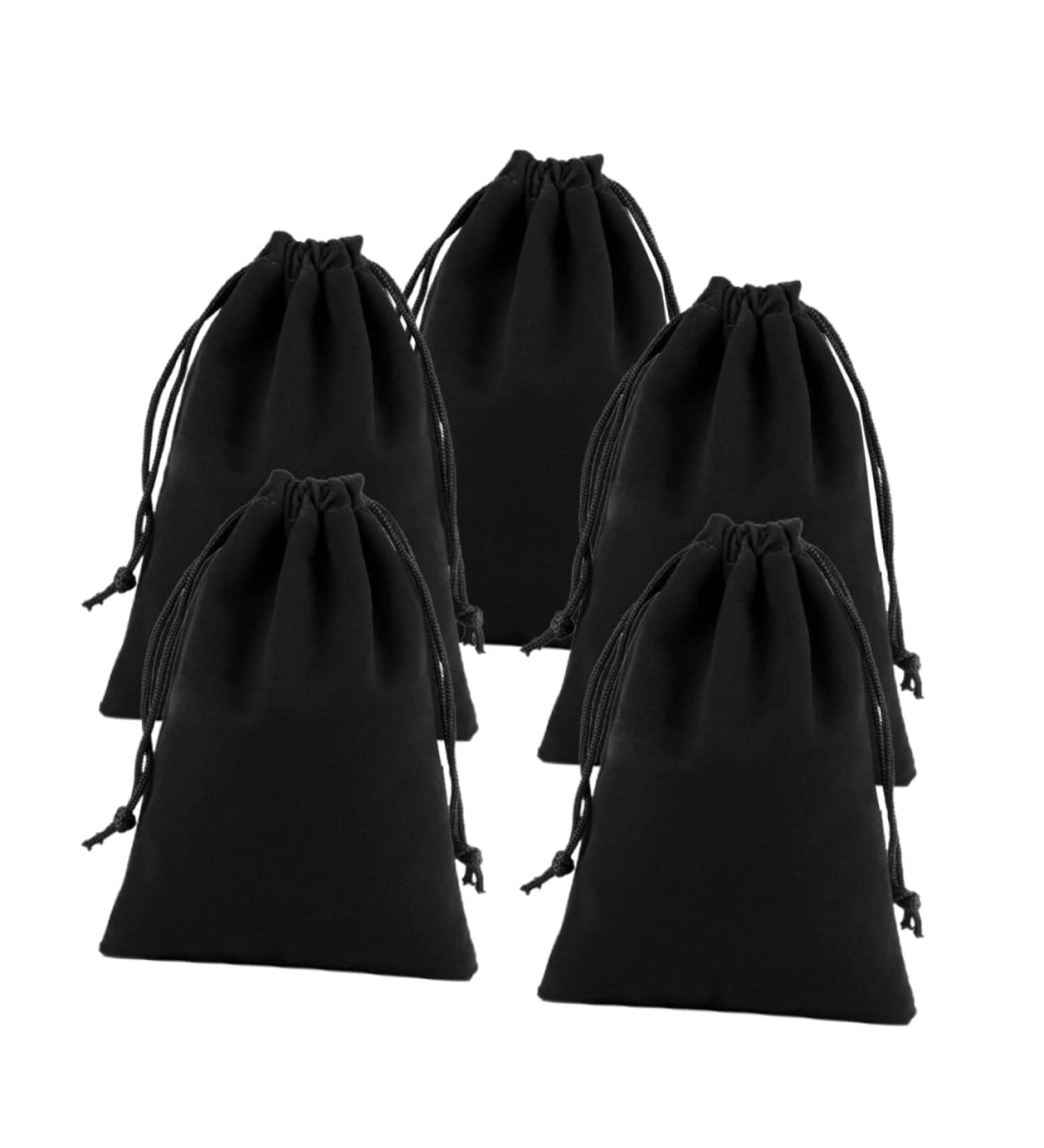 VALICLUD 5pcs Hair Dryer Pouch Hair Dryer Sack Lint Drawstring Bag M Drawstring Pouch Cell Phone Velvet Bag Black 15*30cm - Buy Online on GoSupps.com