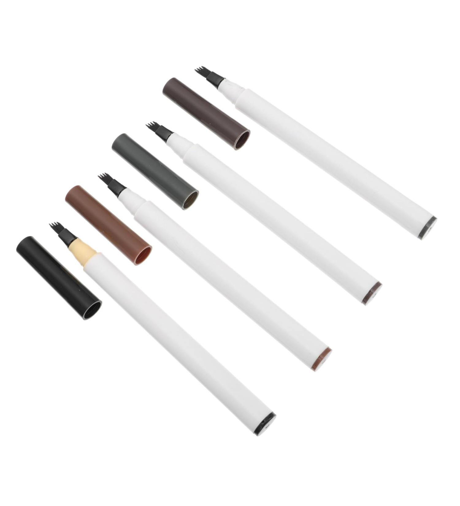 BELLIFFY 4pcs Four Forked Eyebrow Pencil Cosmetic Women Eyebrow Pencils Eyebrow Pencil Brown Make up Kit Abs - Buy Online on GoSupps.com