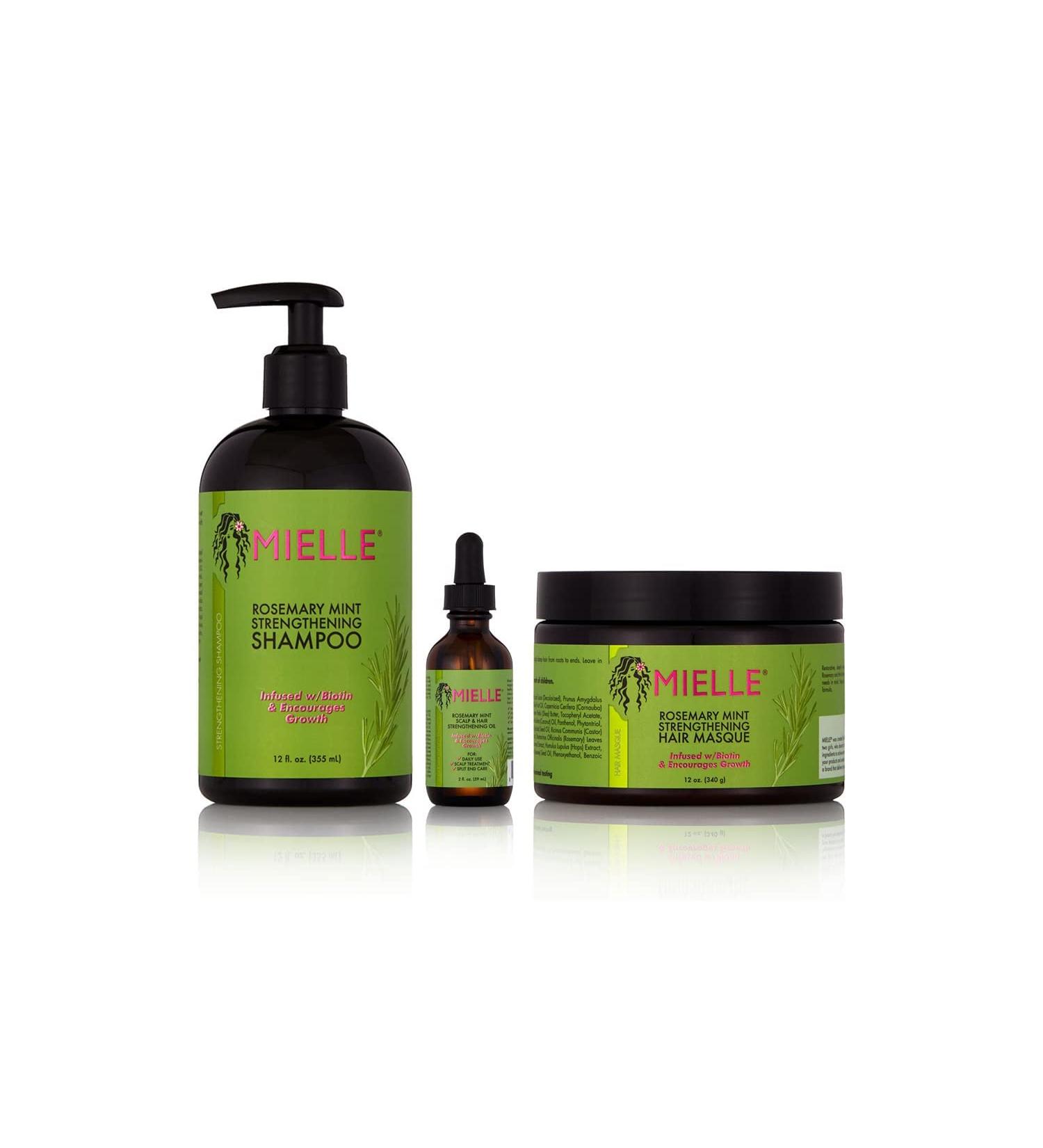 Mielle Rosemary Mint Strengthening Haircare Gift Set: Shampoo, Hair Masque & Scalp Oil Serum - Deal Offer - Buy Online on GoSupps.com