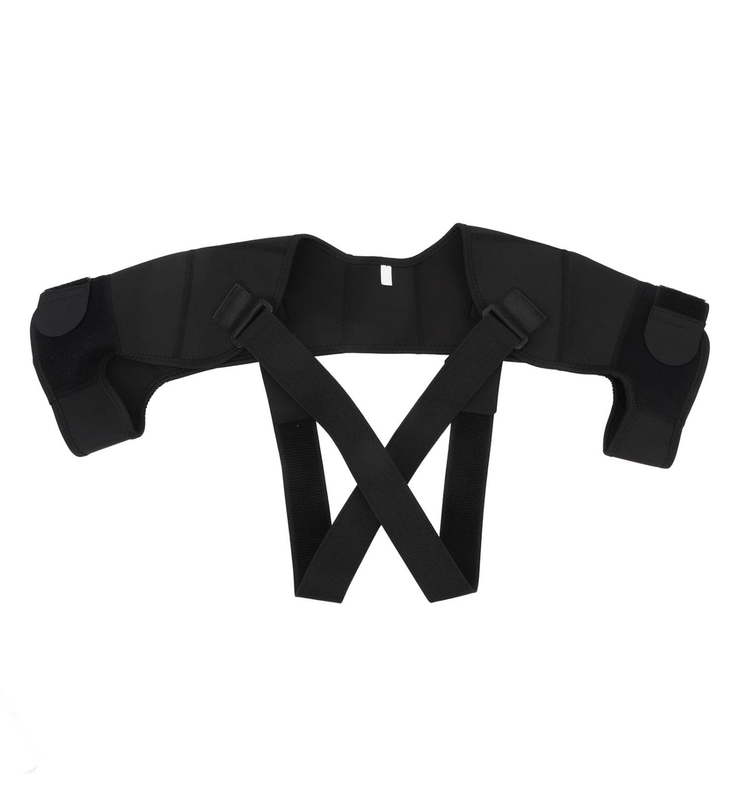 Adjustable Double Shoulder Brace for Fitness & Running | Sweat-Wicking Injury Prevention (M - Buy Online on GoSupps.com