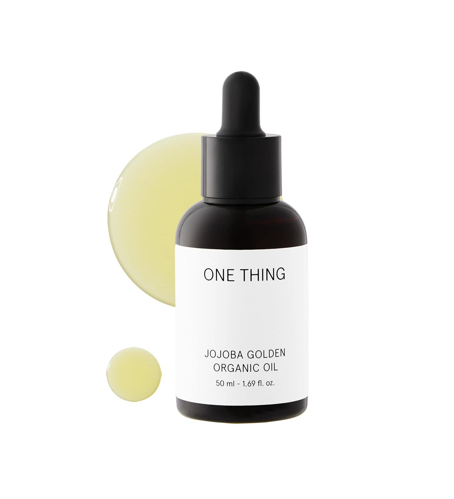 ONE THING Jojoba Golden Organic Oil 1.69 Fl Oz | Natural Moisturizer for Face Body Hair & Nails | Cold Pressed & Unrefined | Korean Skincare for Dry Skin & Pore Refinement - Buy Online on GoSupps.com