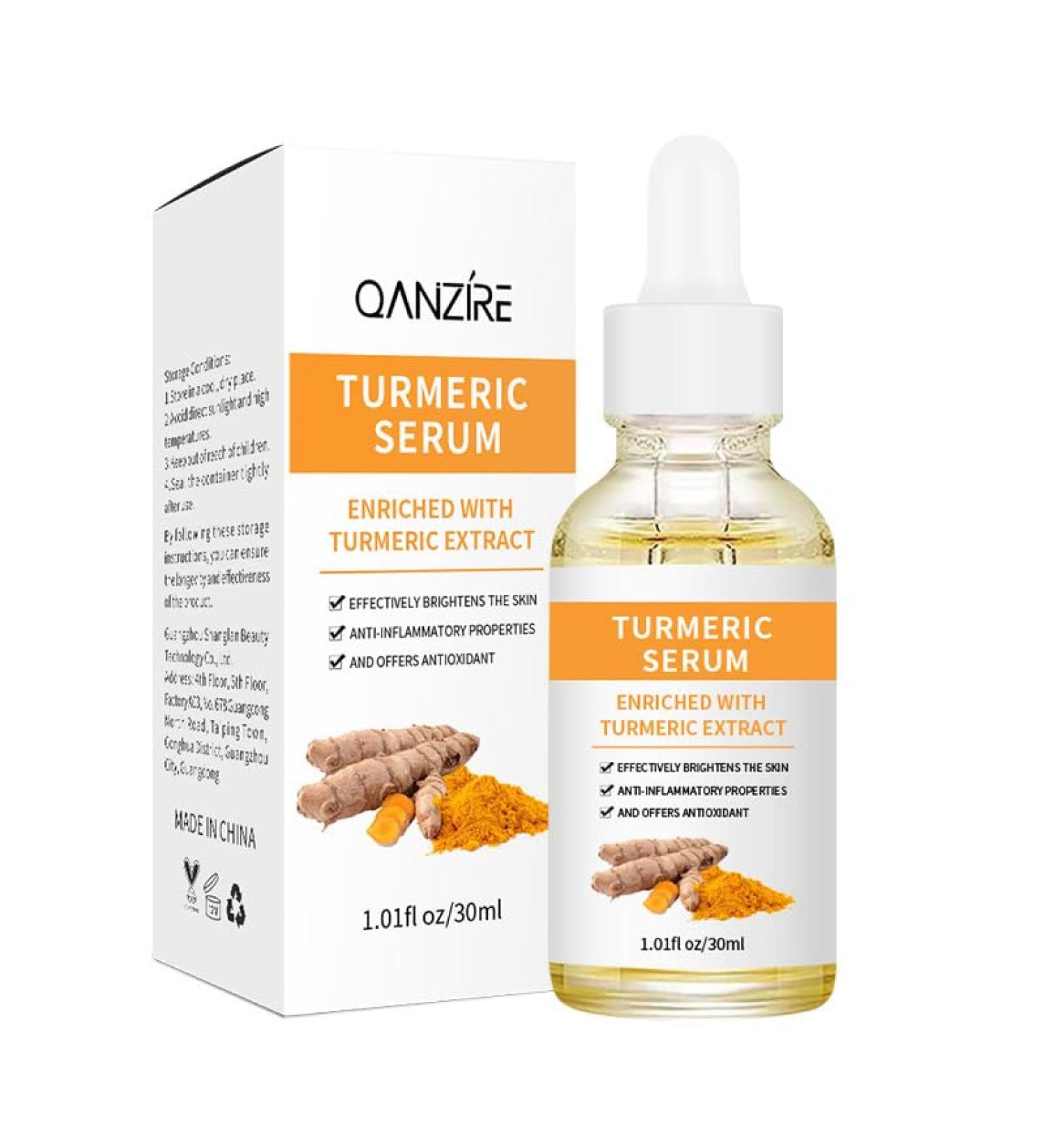 Turmeric face seruem Dark Spot Remover Essence Turmeric Serums for face Brightens Skin Tone Moisturizes Hydrates Lightens Age-Spots Acne Reduce Fine Lines Facial Care Anti-Aging Serum - Buy Online on GoSupps.com