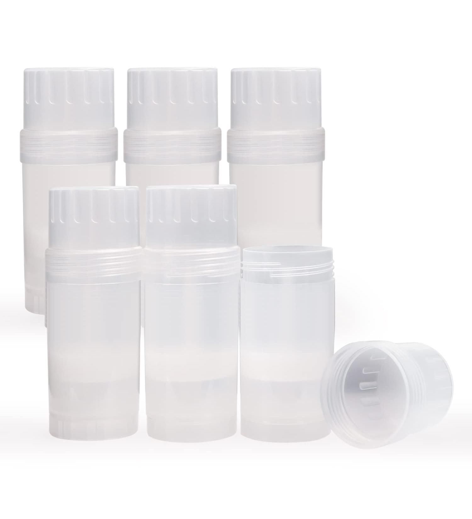 6 Pcs 2 Oz Empty Deodorant Containers - Refillable Twist-up Tubes for DIY Deodorant and Lip Balm - Buy Online on GoSupps.com