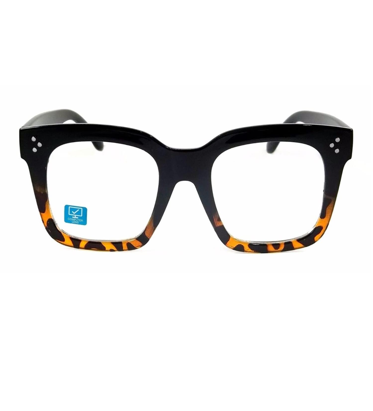 KISS Neutral Glasses Blue Light Filter for Women - Model HORNY - Anti-Fatigue & Relaxation - Ideal for PC TV Gaming - Stylish Black & Havana Frames - Buy Online on GoSupps.com
