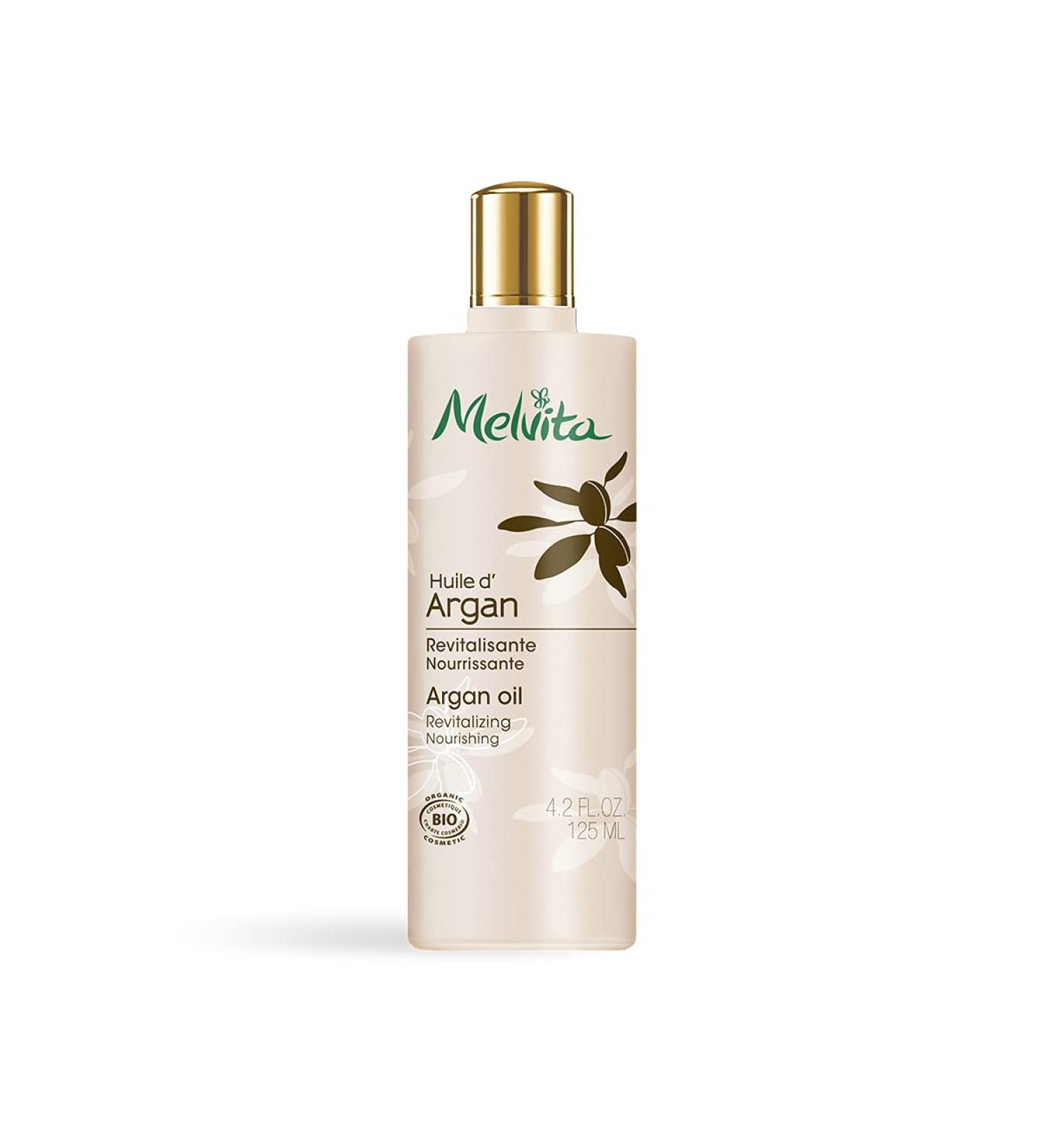 Melvita-Bio-Argan oil-face body and hair care-nourishes protects and tightens-slows down the skin aging-100% naturally-bio-certified-vegan-125 ml