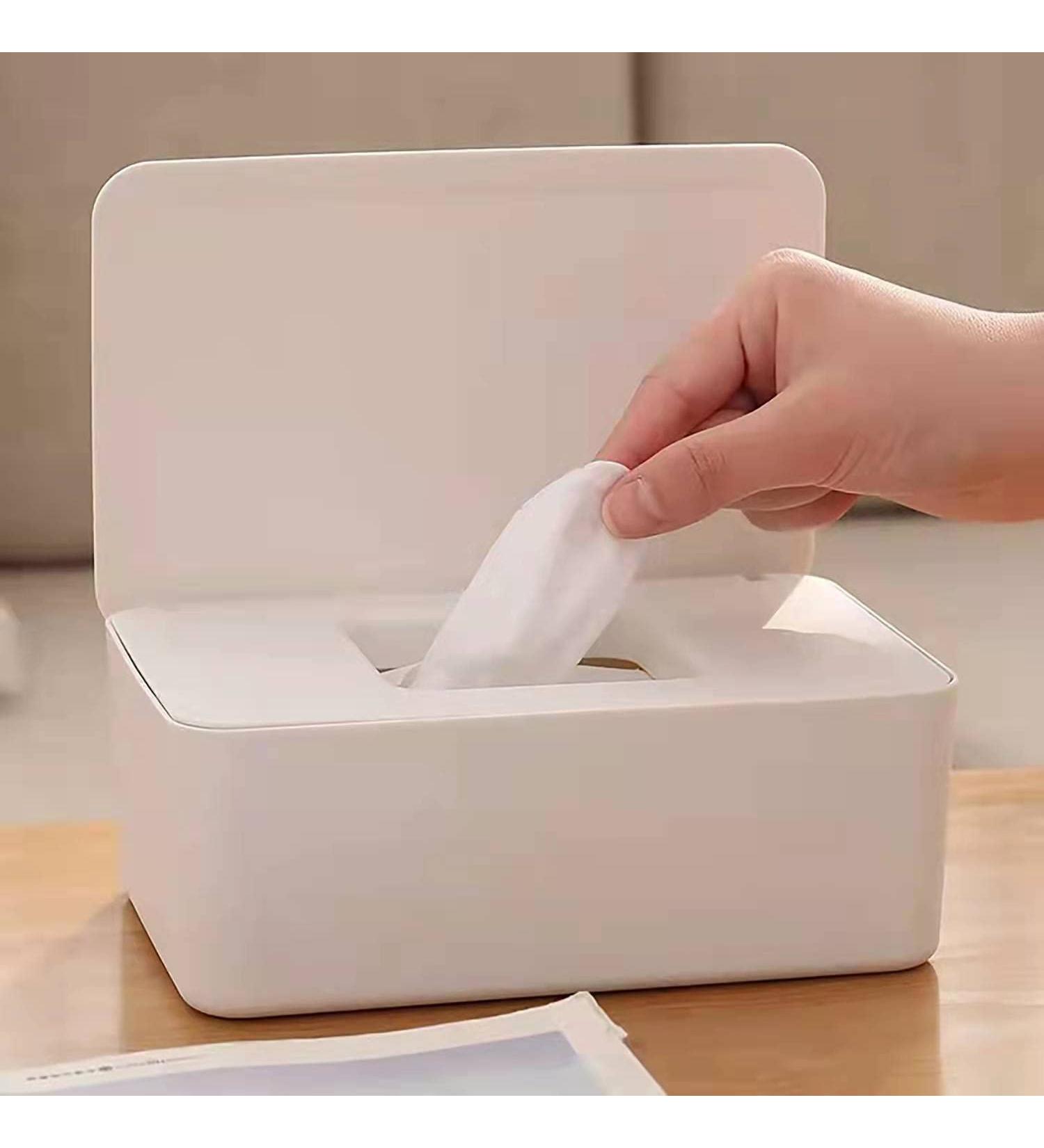 Baby Wipe Dispenser Holder - Keeps Diaper Wipes Fresh - Easy Open & Close (White) - Buy Online on GoSupps.com