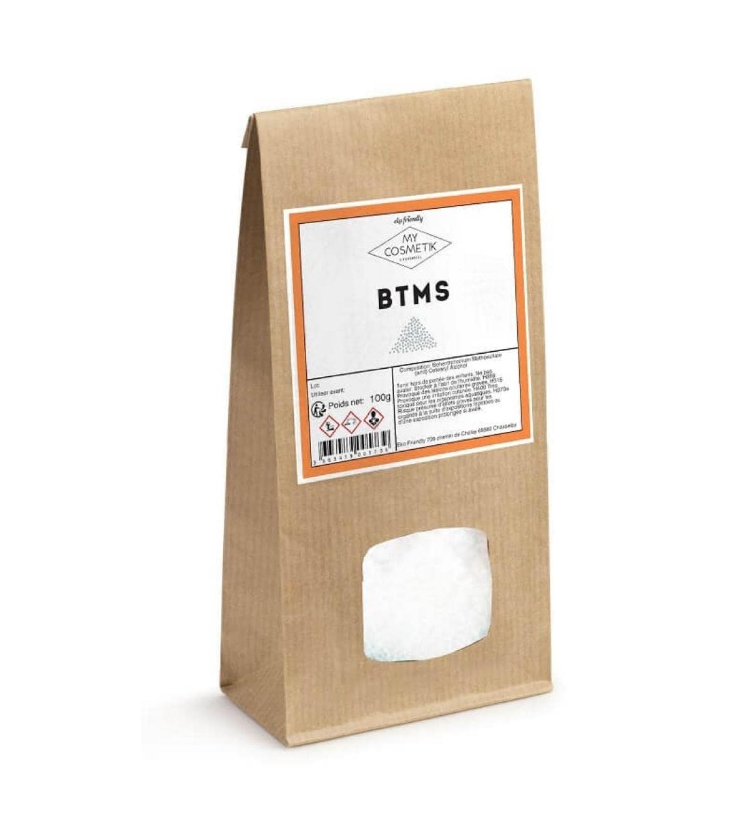 MY COSMETIK - BTMS vegetal - Hair conditioner - Emulsifying wax for hair preparations - Cosmetic quality - 100% plant-based - Made in France - 100 g - Buy Online on GoSupps.com