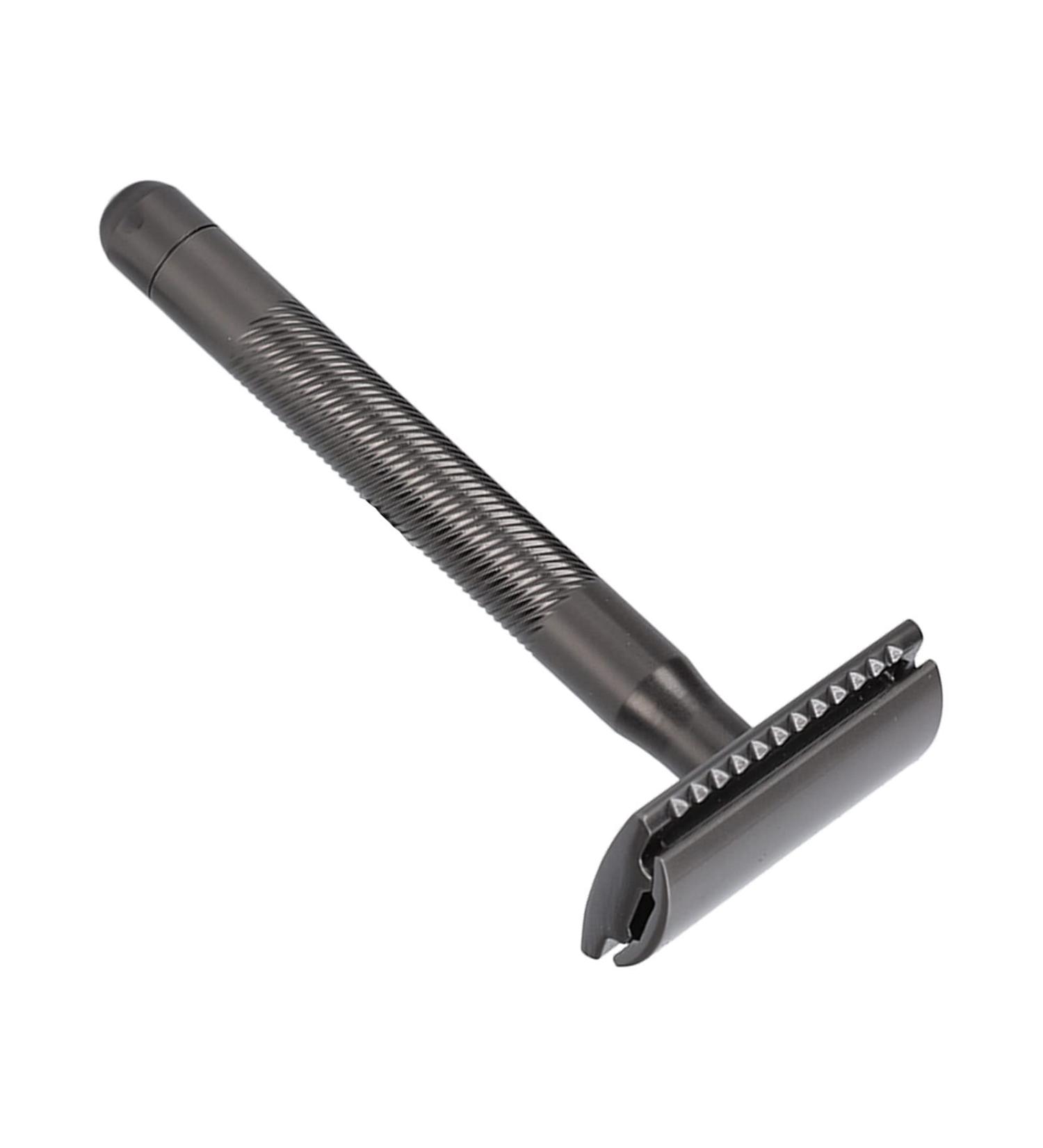 Double Edge Safety Razor - Stylish Brass Handle Perfect Birthday Gift for Facial Care Travel-Friendly & Washable - Buy Online on GoSupps.com