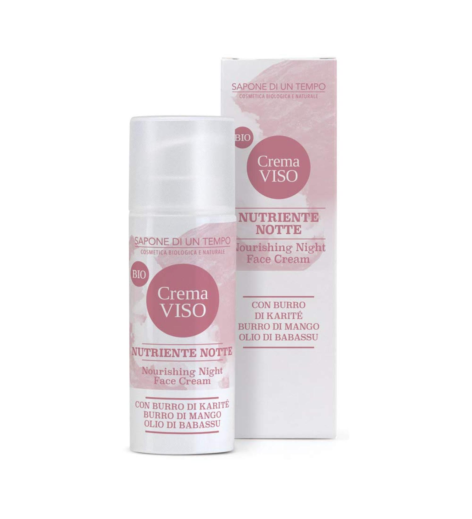 Sapone di Un Tempo Ecobio Nourishing Night Cream - 50 ml - with shea butter and mango butter