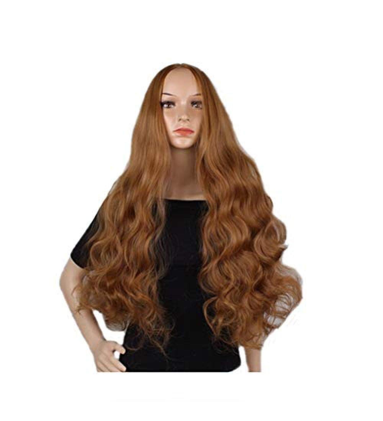 BGHJUE 70cm Long Curly Wig - Natural Big Wave Fashion Hairpiece for Halloween & Carnivals - Realistic Gray Light Brown Color - Buy Online on GoSupps.com