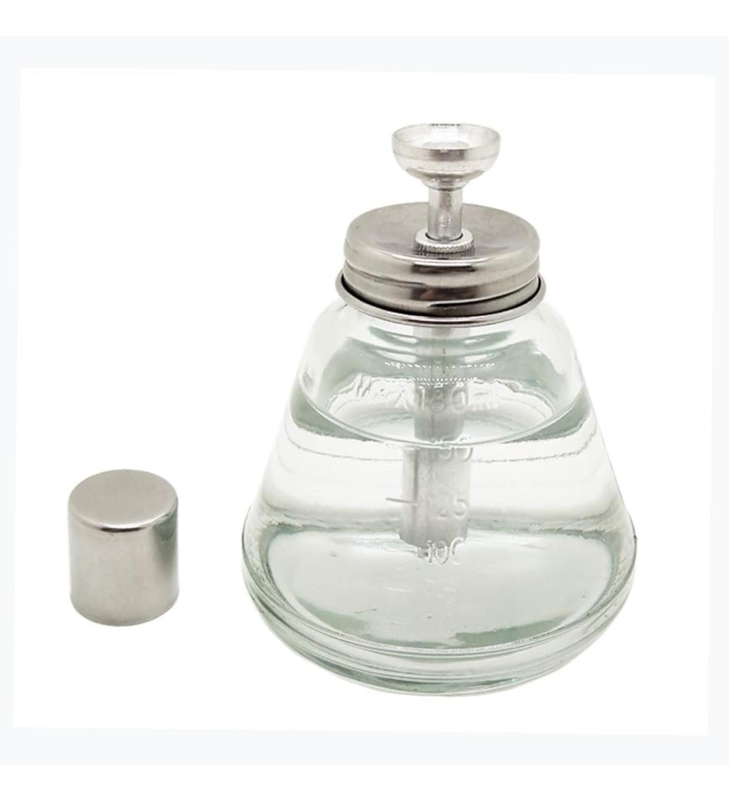 180ml Empty Alcoho Glass Bottle Thickened Glass Liquid Dispensers with Measuring Scales Pump Dispenser for Nail Polish Remover Lip Eye Makeup Remover - Buy Online on GoSupps.com