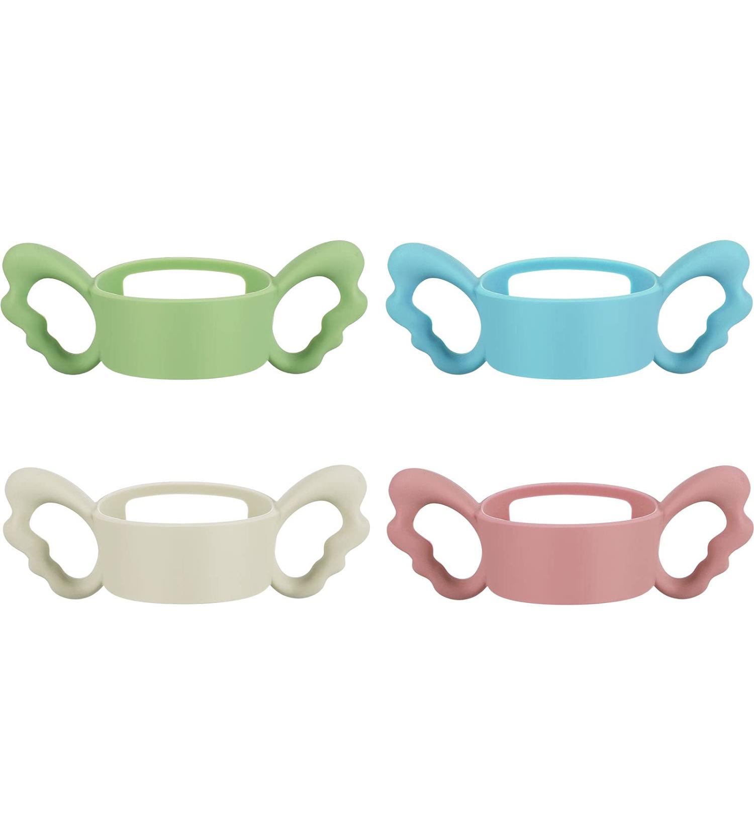 4 Pieces Kids Silicone Bottle Handles - Wide-Neck Baby Bottle Handle for Small Hands - Buy Online on GoSupps.com