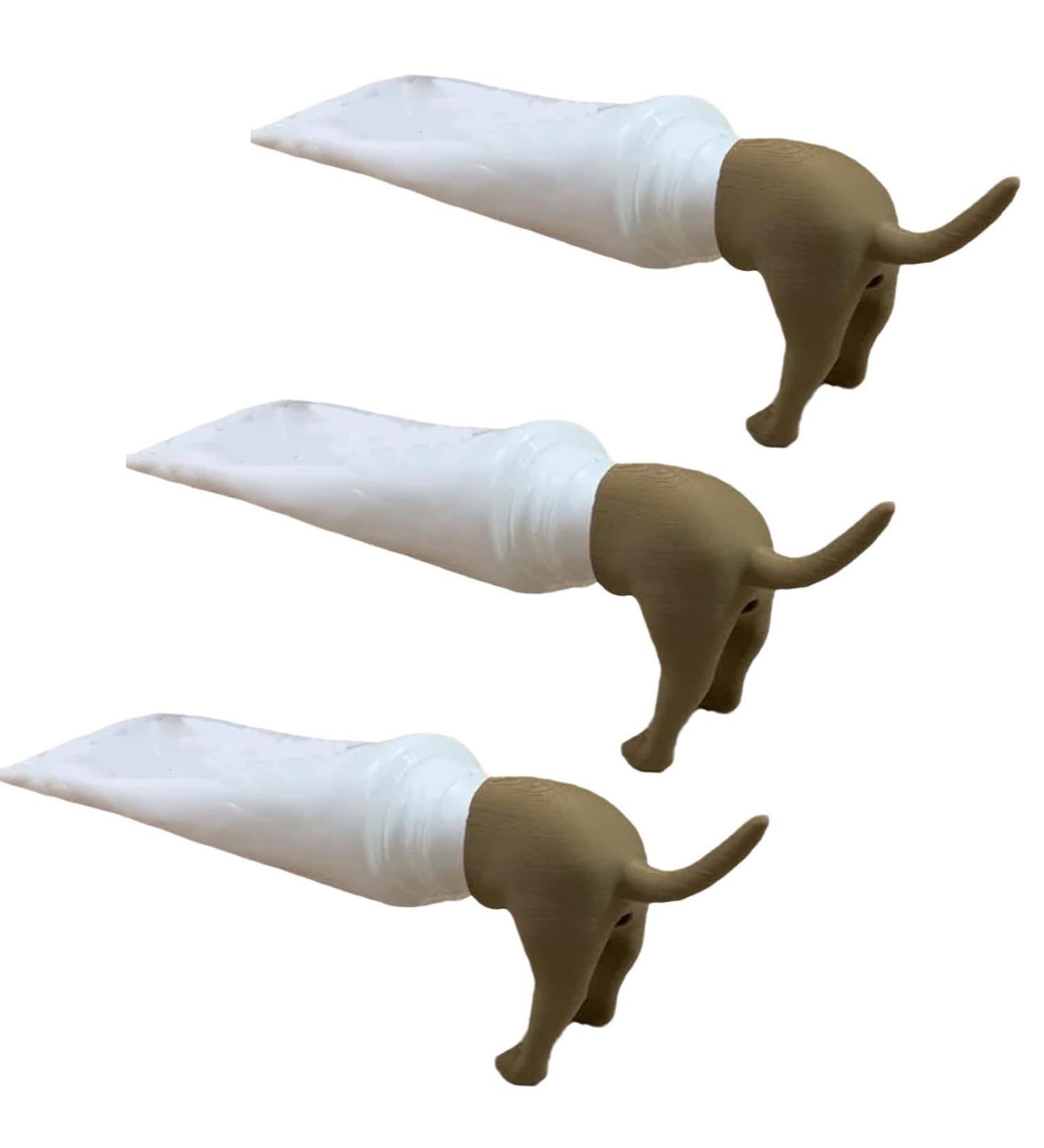 Funny Dog Butt Toothpaste Topper | 3PCs Tube Printer Attachment | Comical Dental Gift - Buy Online on GoSupps.com