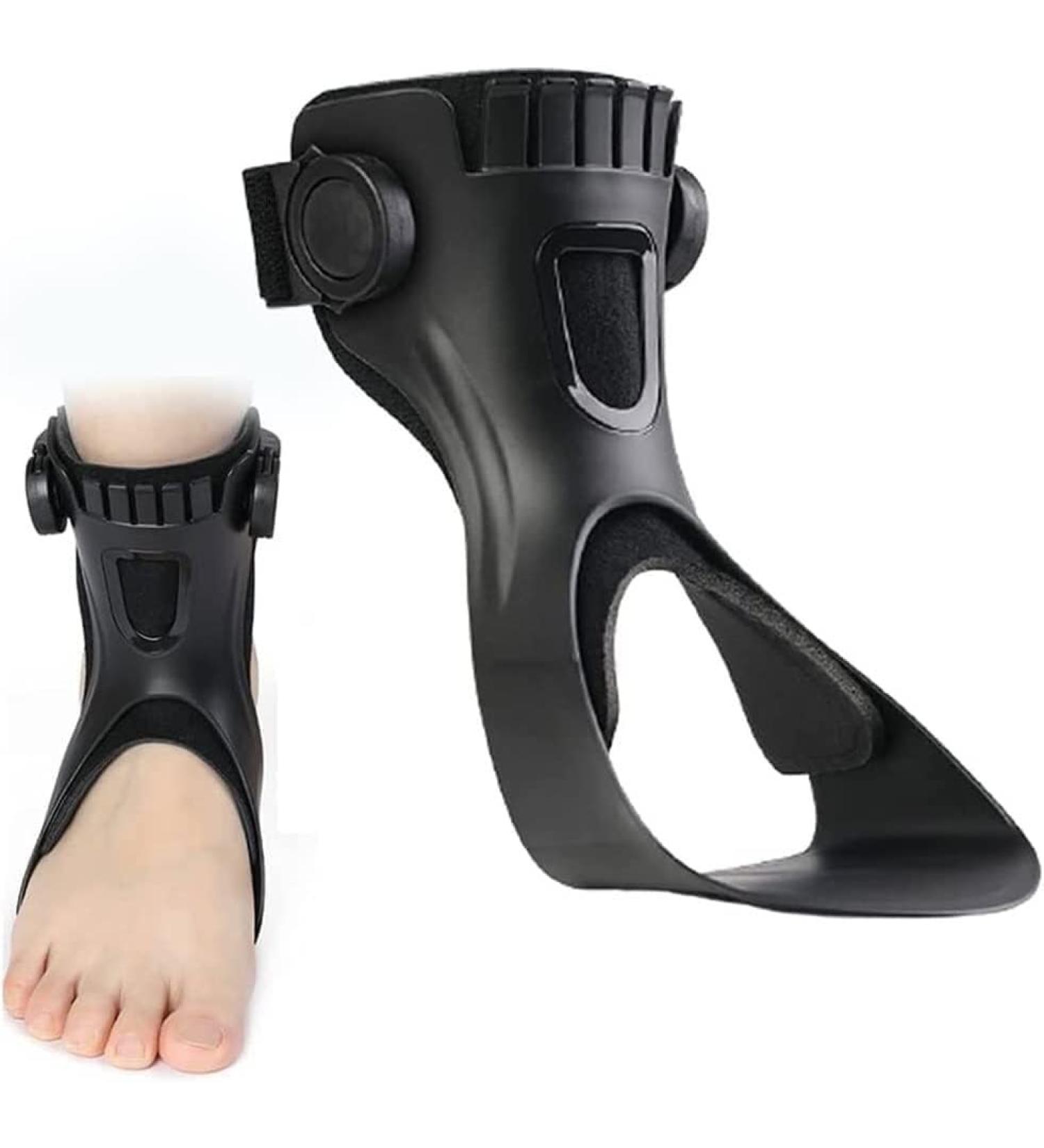 Adjustable Black Ankle Brace for Foot Drop | Plantar Fasciitis & Achilles Tendonitis Recovery | X-Large Left - Buy Online on GoSupps.com