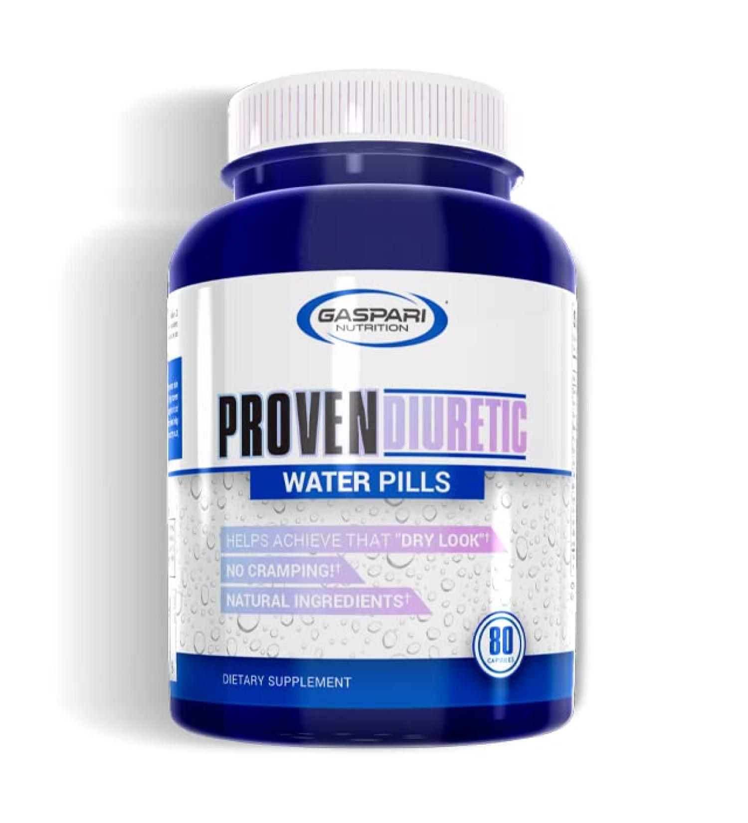Gaspari Nutrition Proven Diuretic Bodybuilding Supplement - Fast Water Shedding, Dry Look, Natural Ingredients, 80 Capsules - Buy Online on GoSupps.com