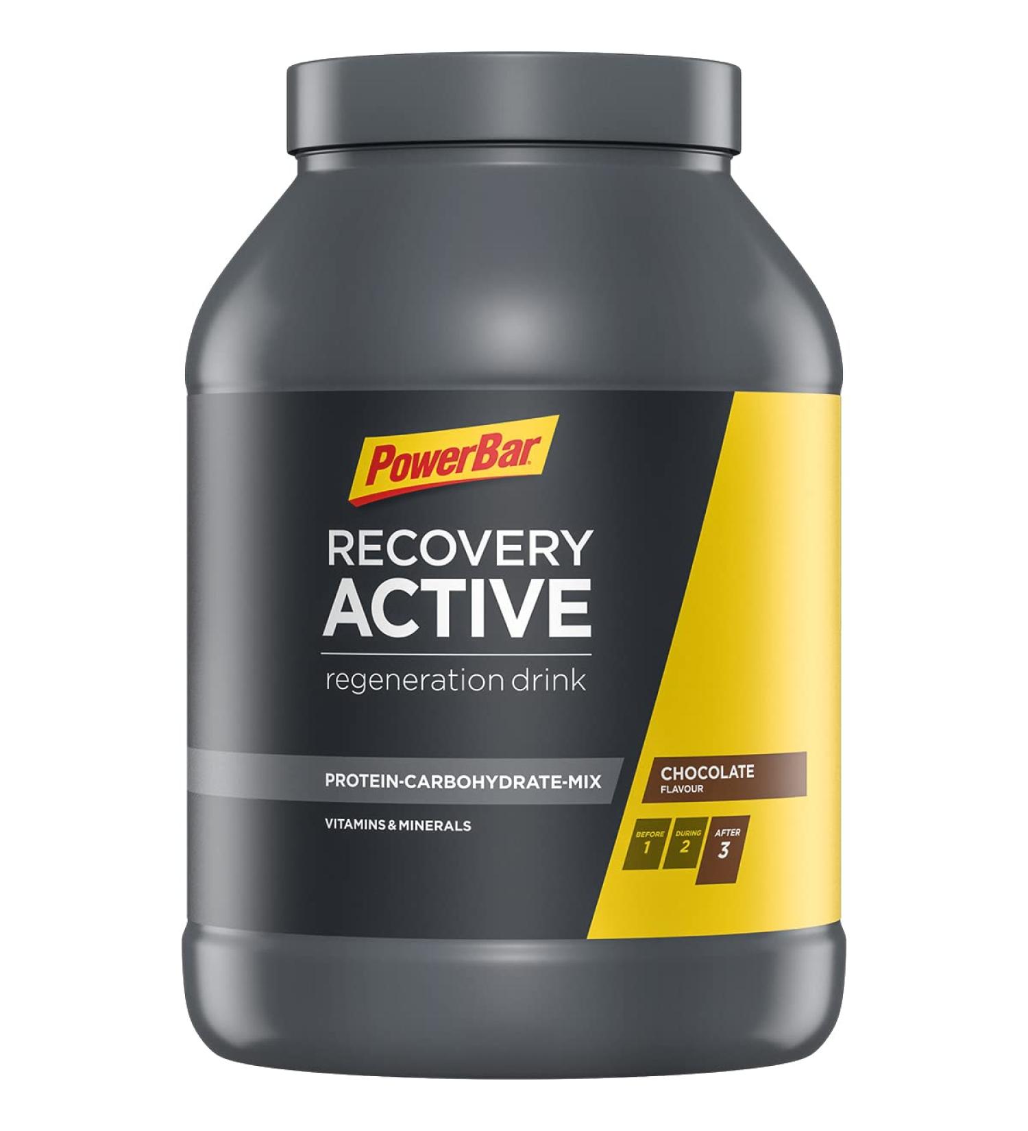 PowerBar Recovery Active Chocolate 1210g - Regeneration Whey Drink with Carbs Magnesium & Zinc for Optimal Recovery - International Shipping Available - Buy Online on GoSupps.com