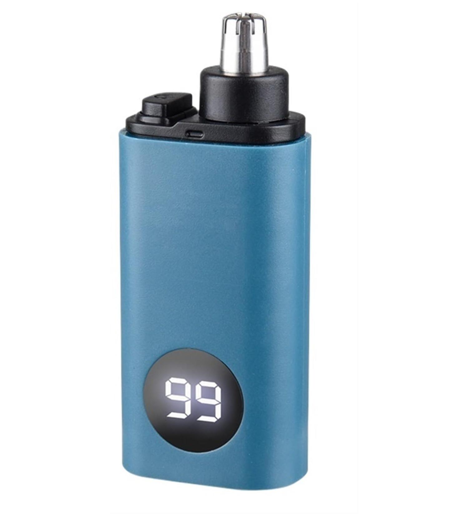 Premium Nose Hair Trimmer for Men & Women - Rechargeable Dual Blades Portable Design (Blue - Buy Online on GoSupps.com