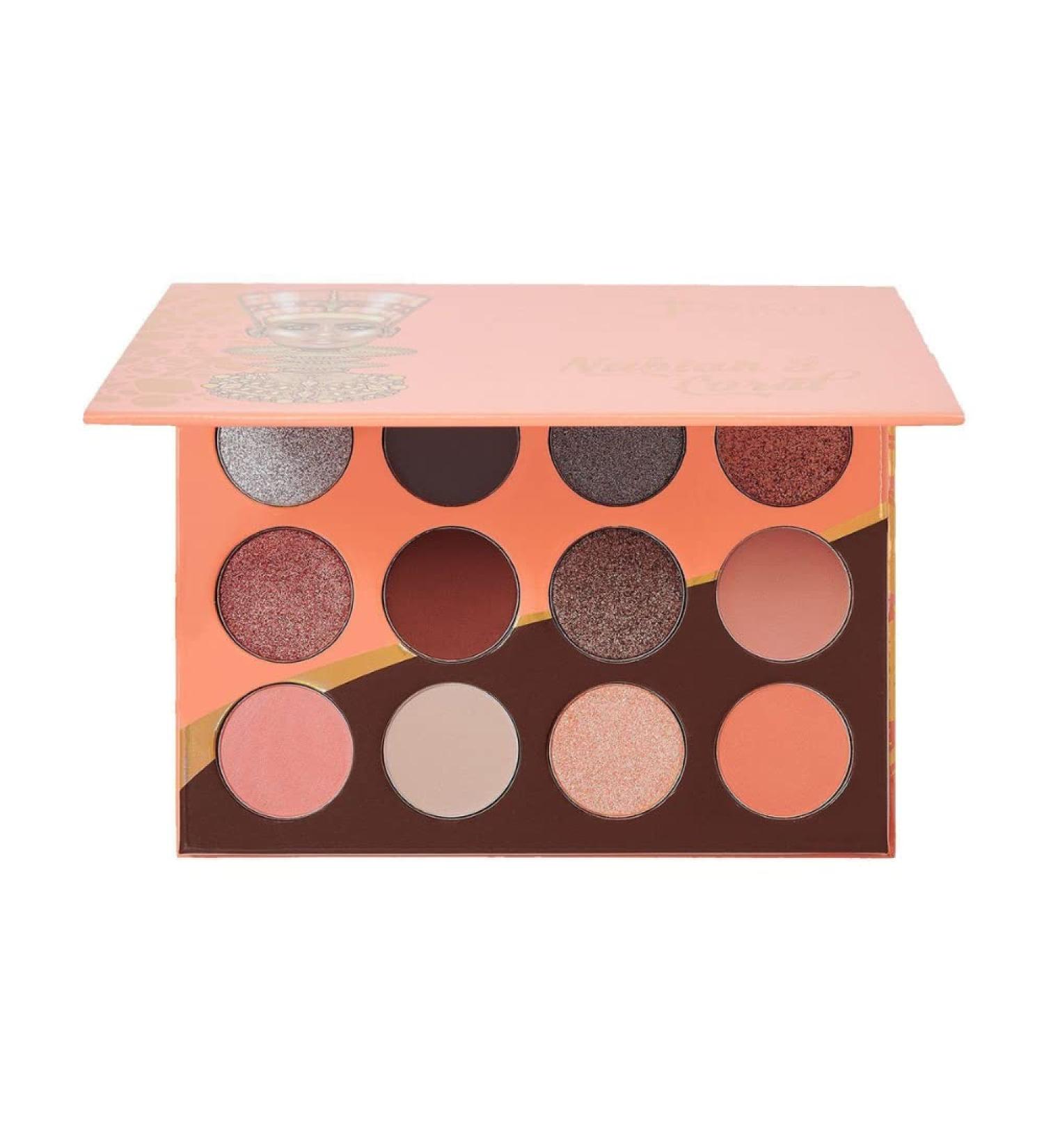 Juvia's Place Corals & Peachy Neutrals Eyeshadow Palette - 12 Shades, Highly Pigmented Professional Eye Makeup - Buy Online on GoSupps.com