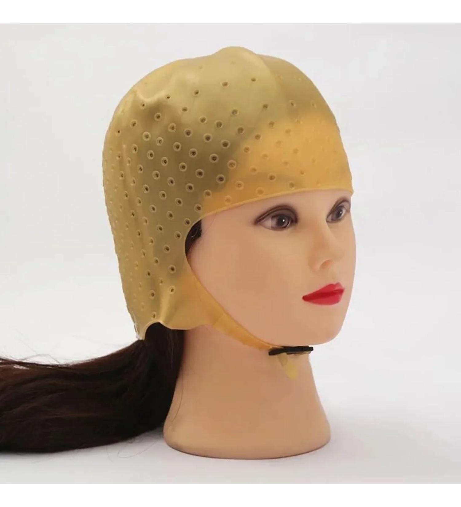 ZPFDSG Highlighting Cap Professional Barber Hair Coloring Cap Silicone Highlights Cap With Needle Hair Dye Hat Beauty Salon Hairstyling Tools. (Color : Gold) - Buy Online on GoSupps.com