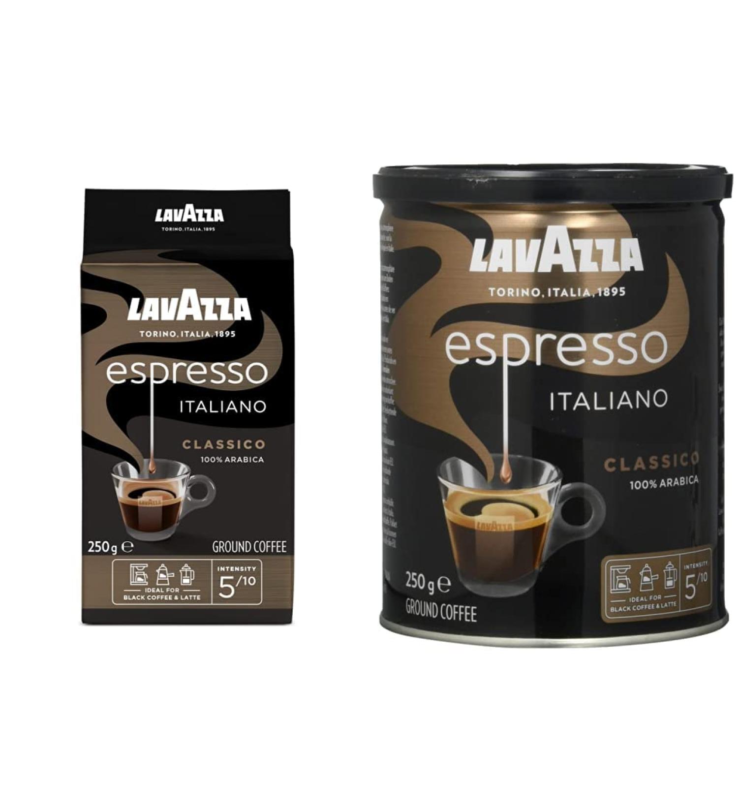 Buy Lavazza Espresso Italiano Classico Ground Coffee 250g | Floral & Fruity Aroma | Ideal for Moka Pot & Filter Coffee | International Shipping - Buy Online on GoSupps.com