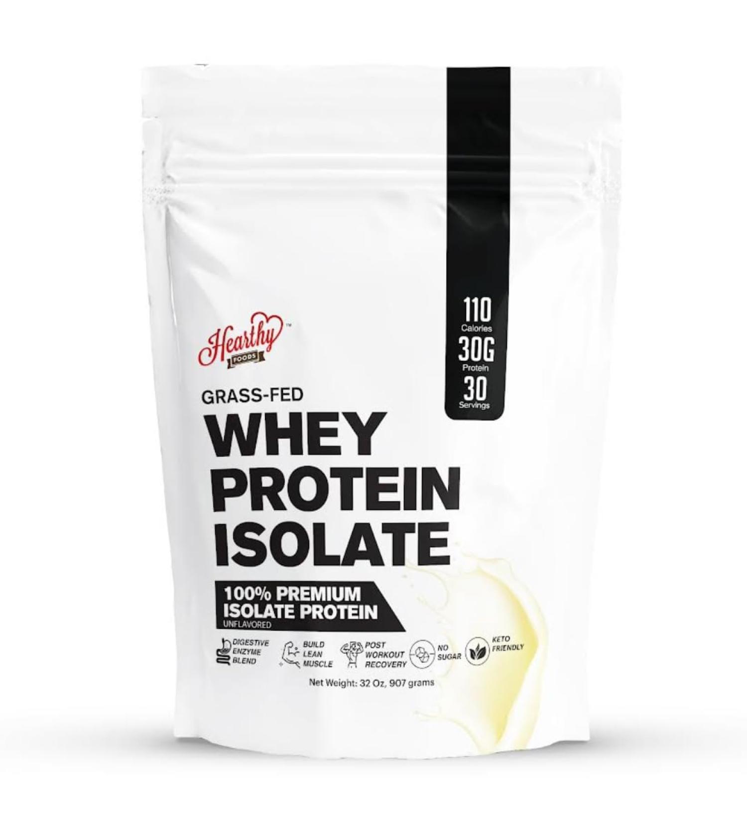 100% Grass Fed Whey Protein Isolate - 30g Zero Sugar Keto & Paleo Friendly 2 Pounds - Buy Online on GoSupps.com