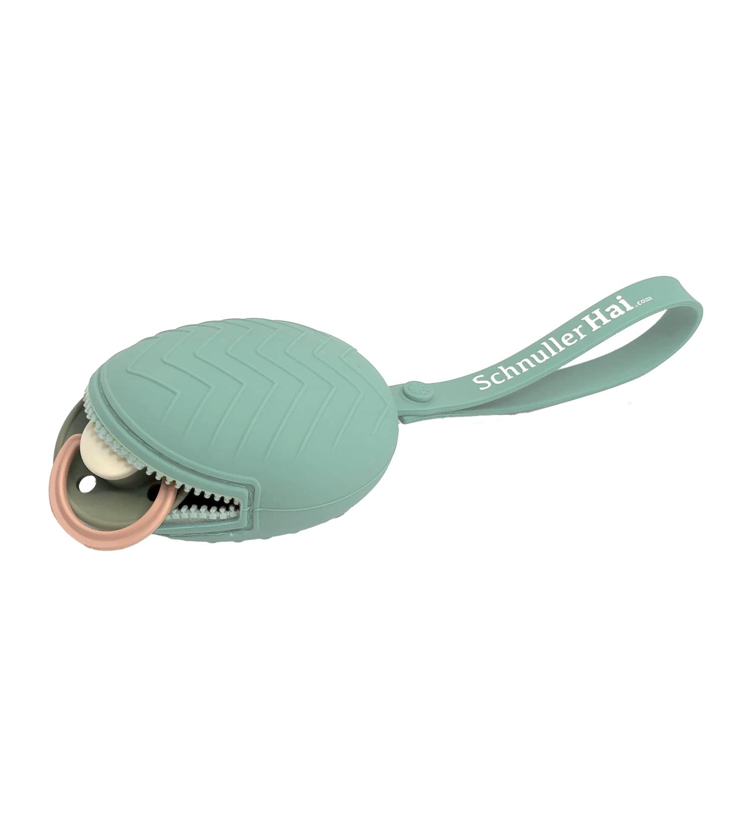 SchnullerHai Leafy pacifier bag practical for storing 2 pacifiers pacifier box with flexible fastening
