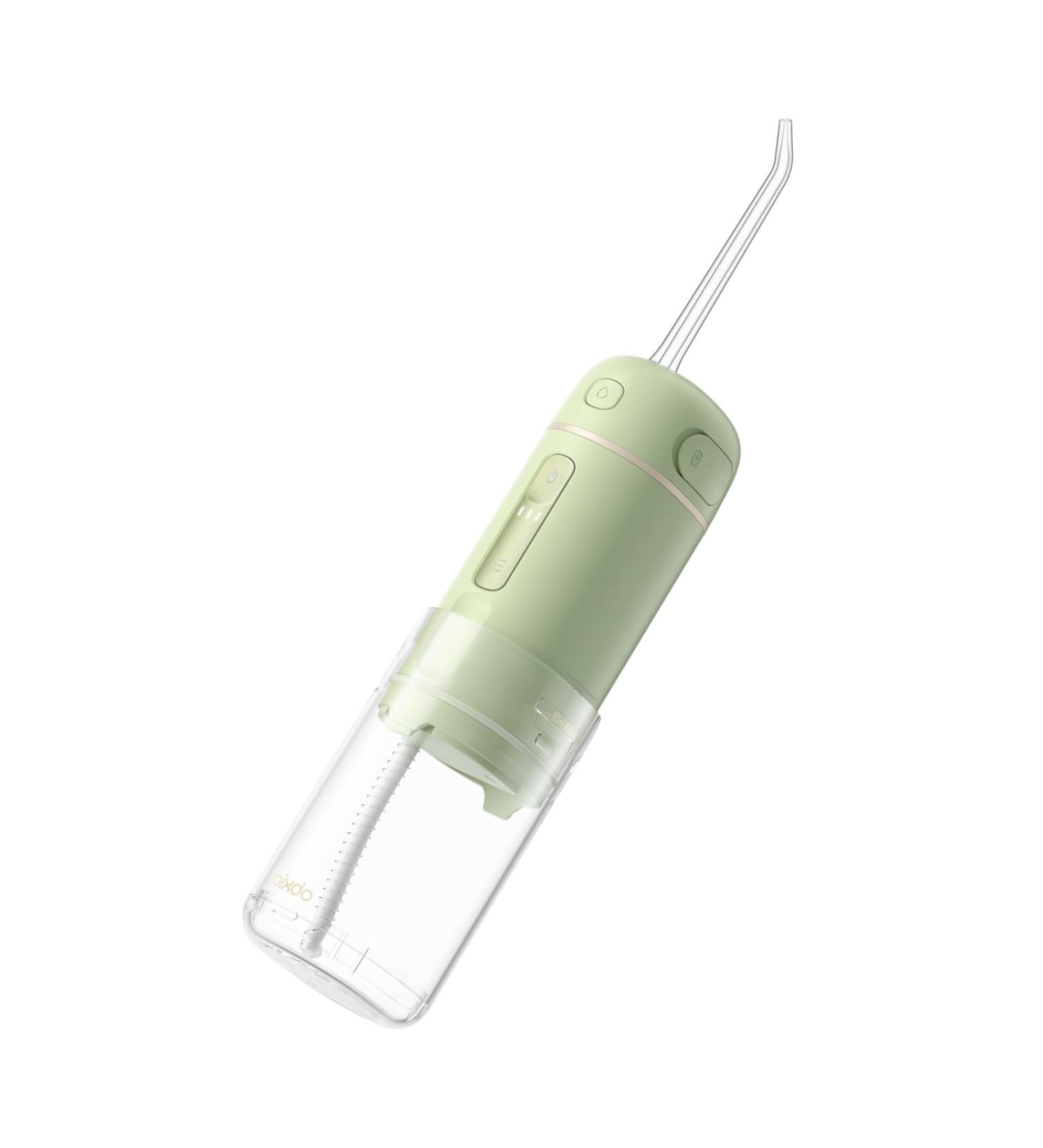 Water Dental Flosser Cordless for Teeth Portable Oral Irrigator Rechargeable Collapsible Travel Teeth Cleaner 3 Modes IPX7 Waterproof for Teeth Cleaning Green