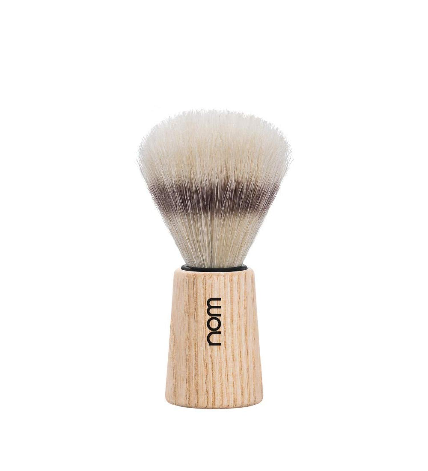 nom - Shaving brush - THEO series - Pure bristle - natural ash wood