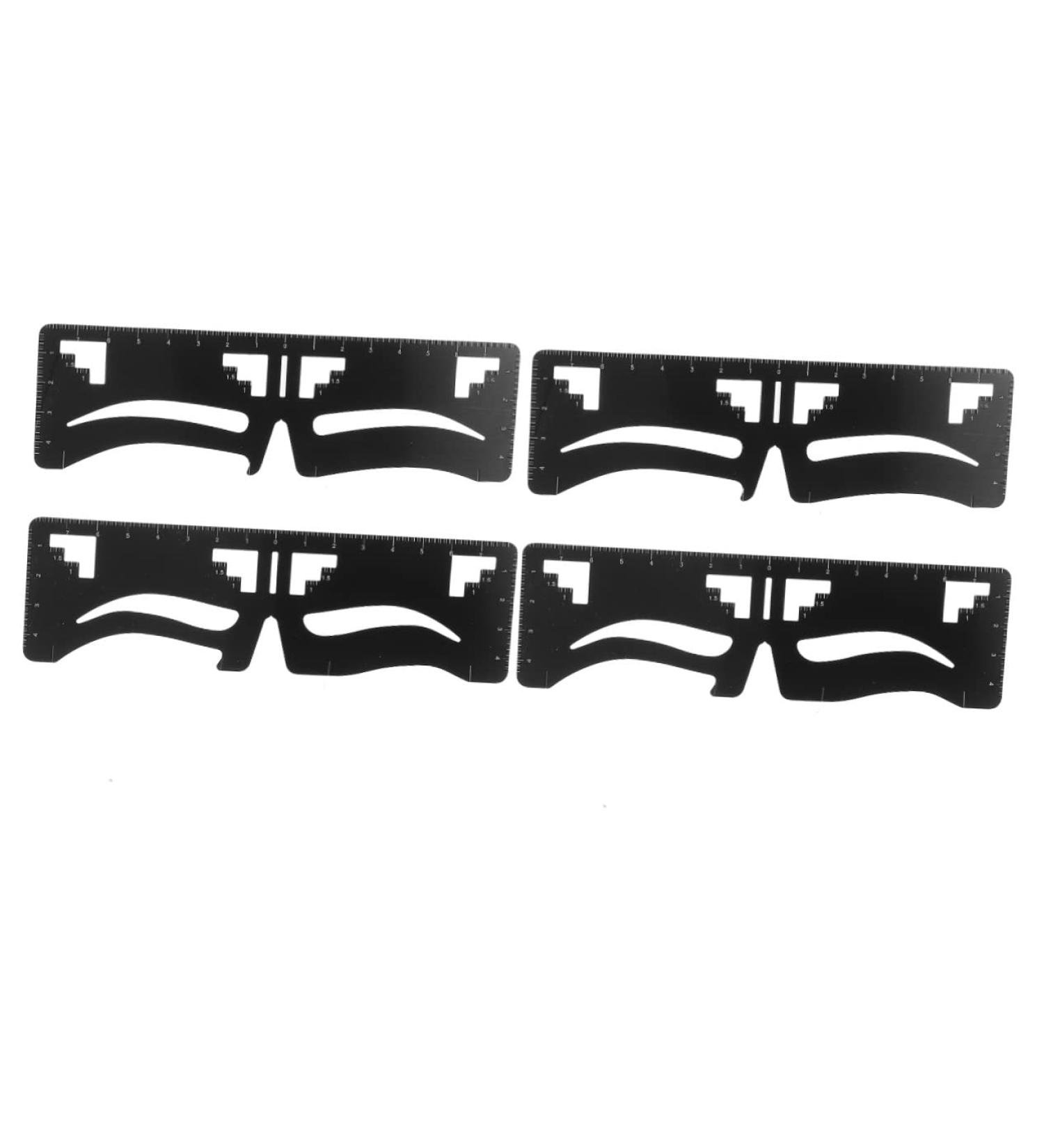 DOITOOL 4 Pcs Eyebrow Ruler Eyebrow Measurement Stencil Eyebrow Measuring Tool Eyebrow Trimming Template - Buy Online on GoSupps.com