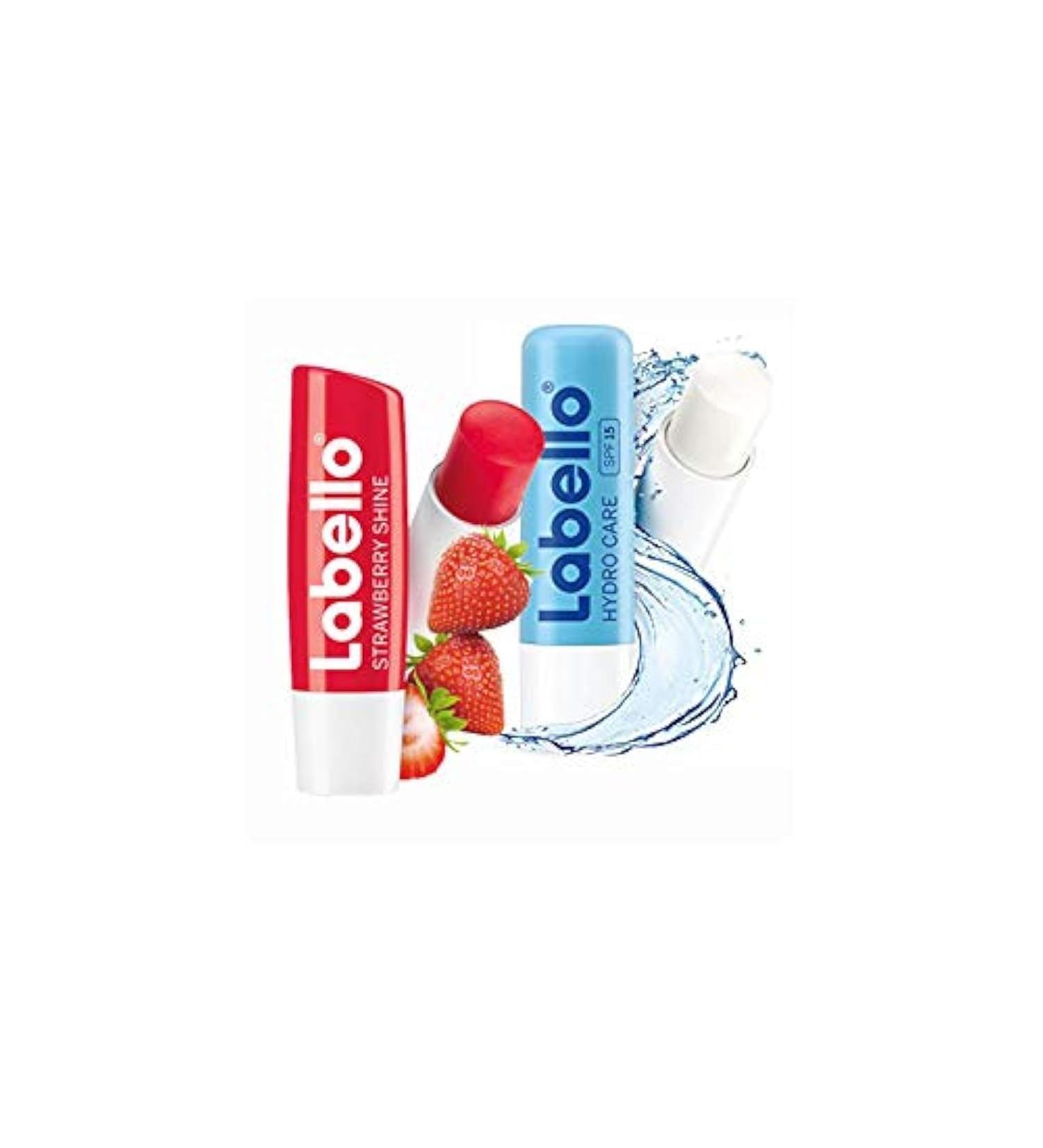 Labello- Strawberry Shine and Hydro Care 4 pack