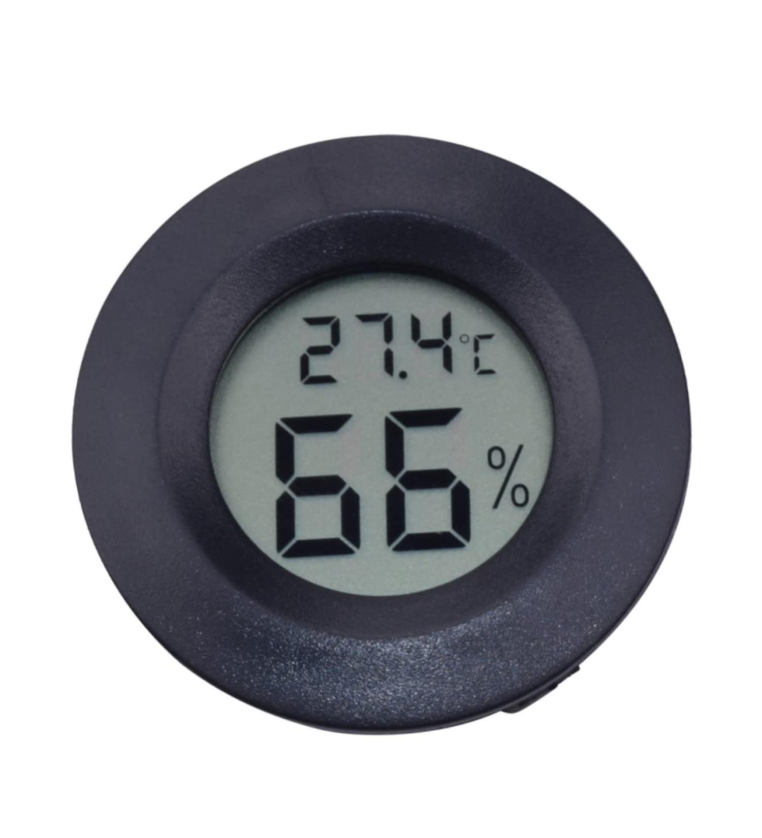 IPLUSMILE 5ST CELSIUS Repticip Terrarium Accessories | Round Moisture & Temperature Display | Glass Minitians for Reptiles | 4.5x1.5cm Black - Buy Online on GoSupps.com