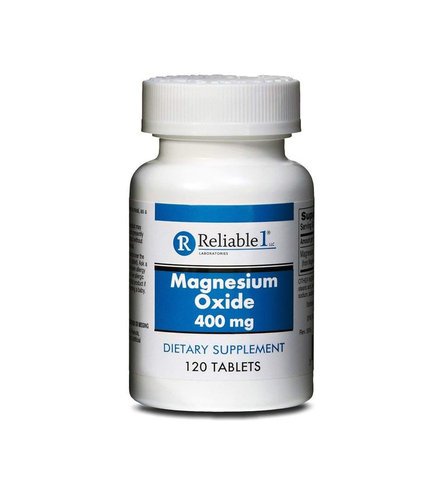 Reliable Magnesium Oxide 400mg 120 Tablets (2 Bottles)