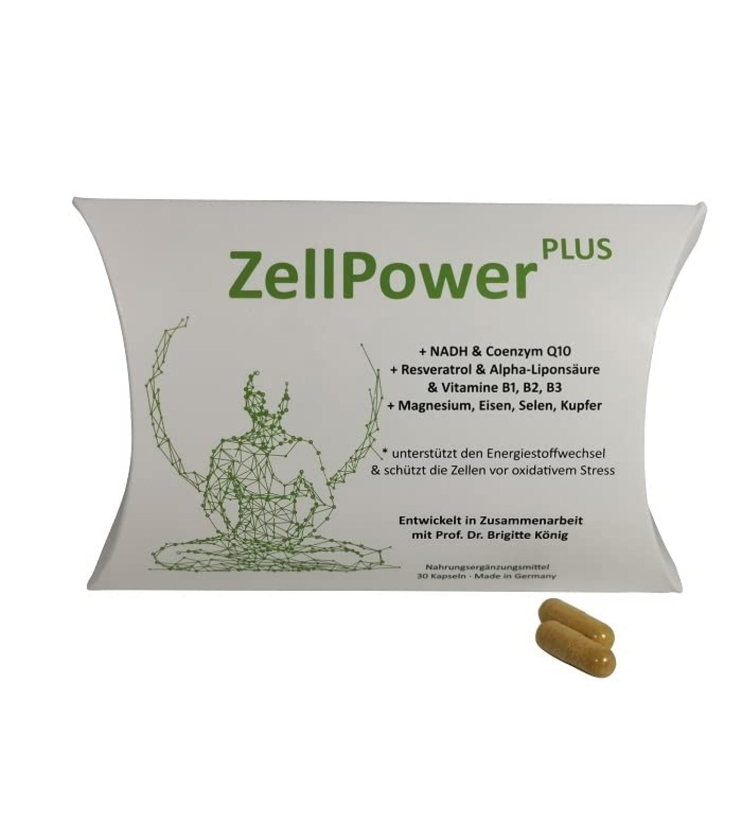 Gesundo ZellPower PLUS NADH & Coenzyme Q10 - 60 Capsules | Premium Dietary Supplement for Energy & Vitality | International Shipping Available - Buy Online on GoSupps.com