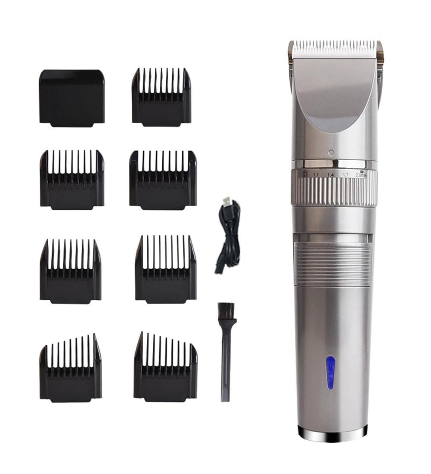 Xptieeck 1Set USB Rechargeable Hair Clipper Men Haircut Ceramic Blade Shave Hair Clipper ABS+PC - Buy Online on GoSupps.com