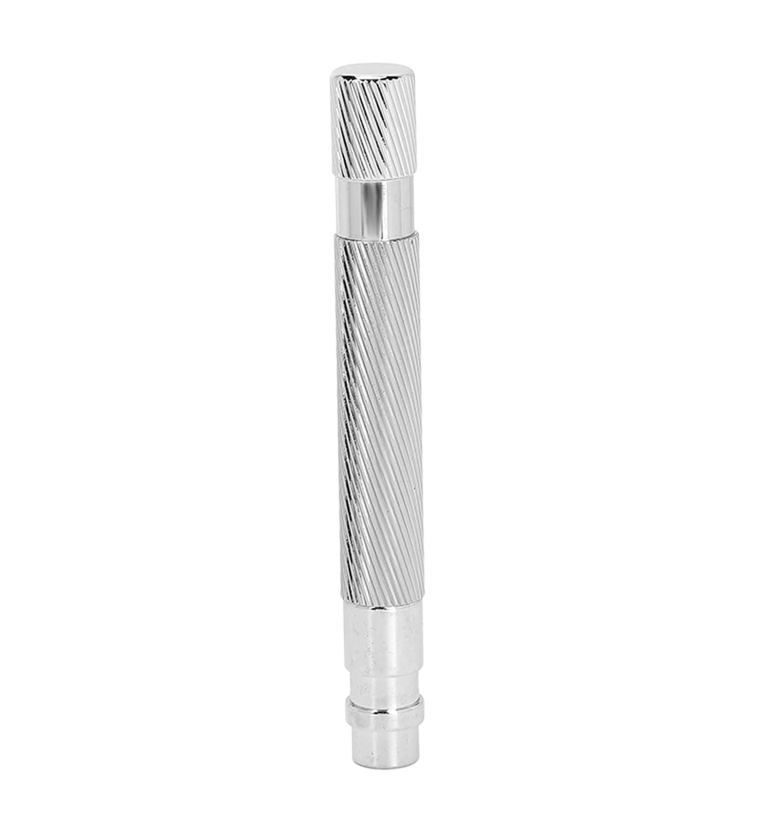 Buy Silver Safety Razor Handle for Men | Metal Replacement for Manual Razor | Retro Design for Ultimate Shaving Experience - Buy Online on GoSupps.com