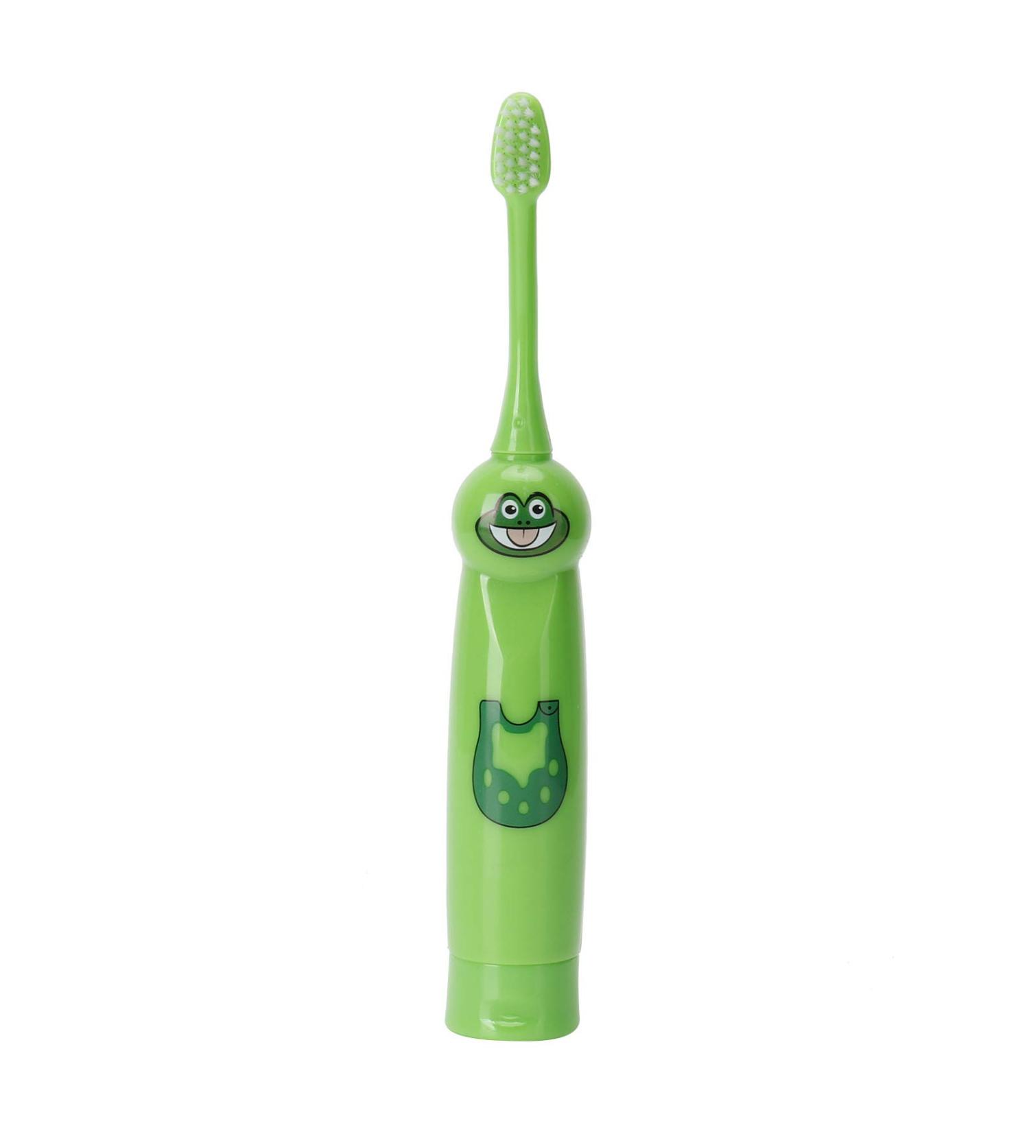Joyzan Electric Toothbrush for Kids - Waterproof Cartoon Patterns Battery-Operated Interactive Tooth Cleaning Brush - Ideal Gift for Children (Green) - Buy Online on GoSupps.com