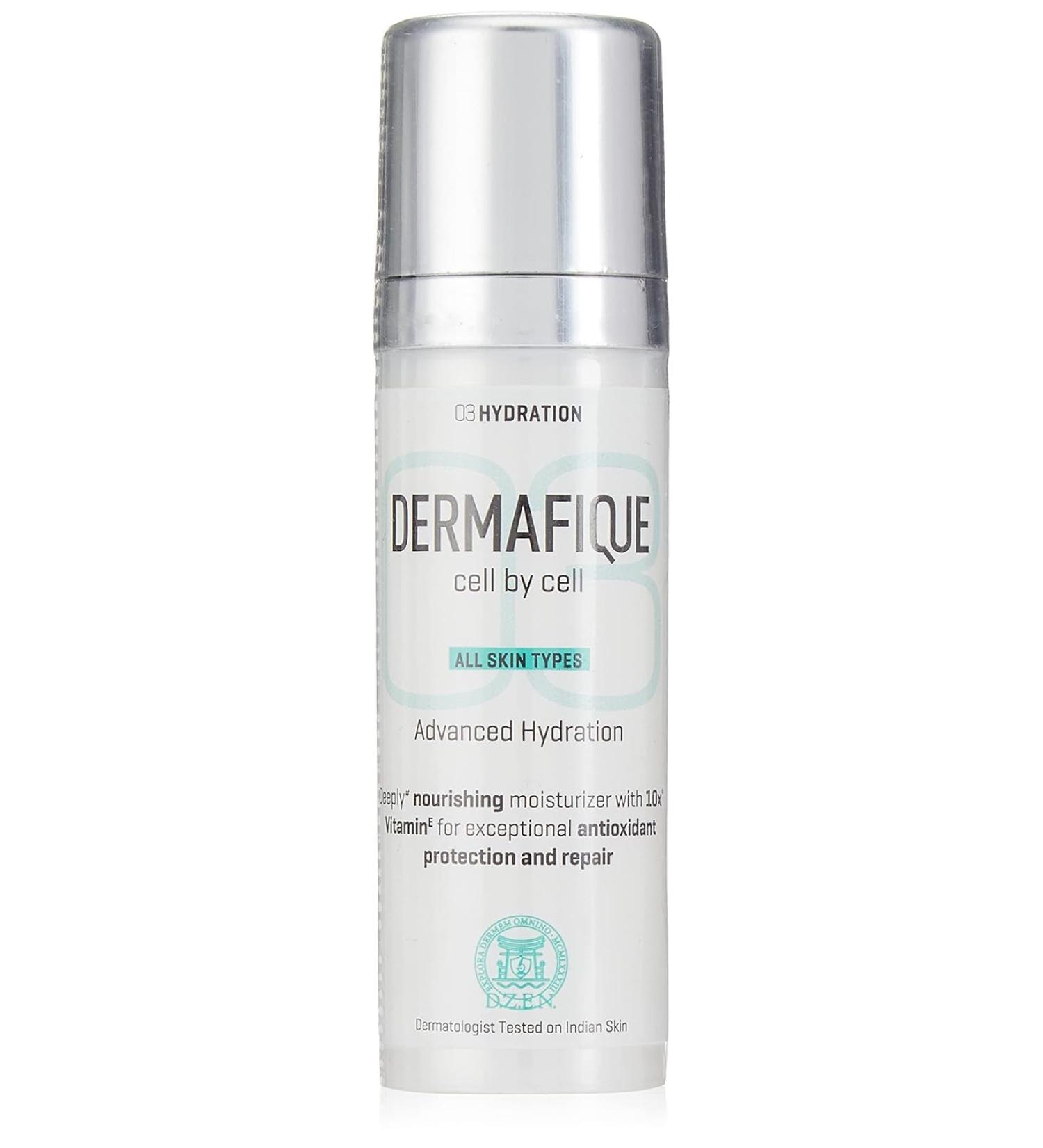 Derma.fique Advanced Hydration Day Cream 30g | 10x Vitamin E Glycerine & Deep Moisturizer for All Skin Types | Luminous Skin & Hydration Boost - Buy Online on GoSupps.com