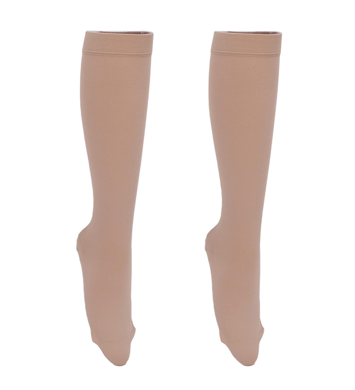 Compression Socks 23-32 mmHg for Pain Relief & Varicose Veins - Elastic Knee High Stockings - Buy Online on GoSupps.com