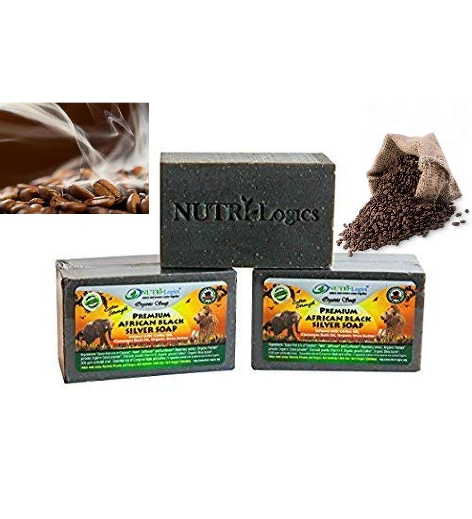 Organic Colloidal Silver Soap with Coffee & Cinnamon Oils - 4 oz Bar for Germ-Fighting & Exfoliation - Buy Online on GoSupps.com