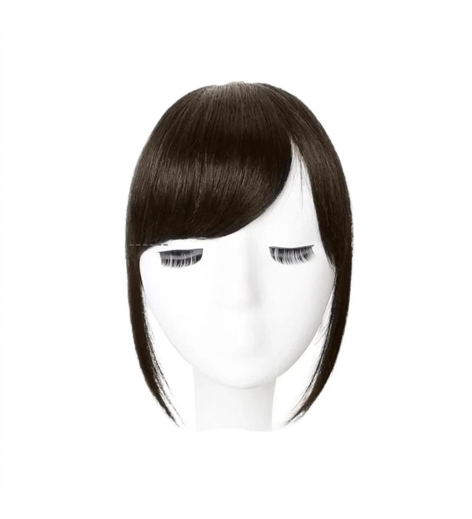 Bangs Hair Clip Black Brown Hair Bangs Clip in Sweeping Side Fringe Fake False Bang Extensions Natural Synthetic Hairpiece Hair Piece Bangs Clip in Hair(Color:3) - Buy Online on GoSupps.com
