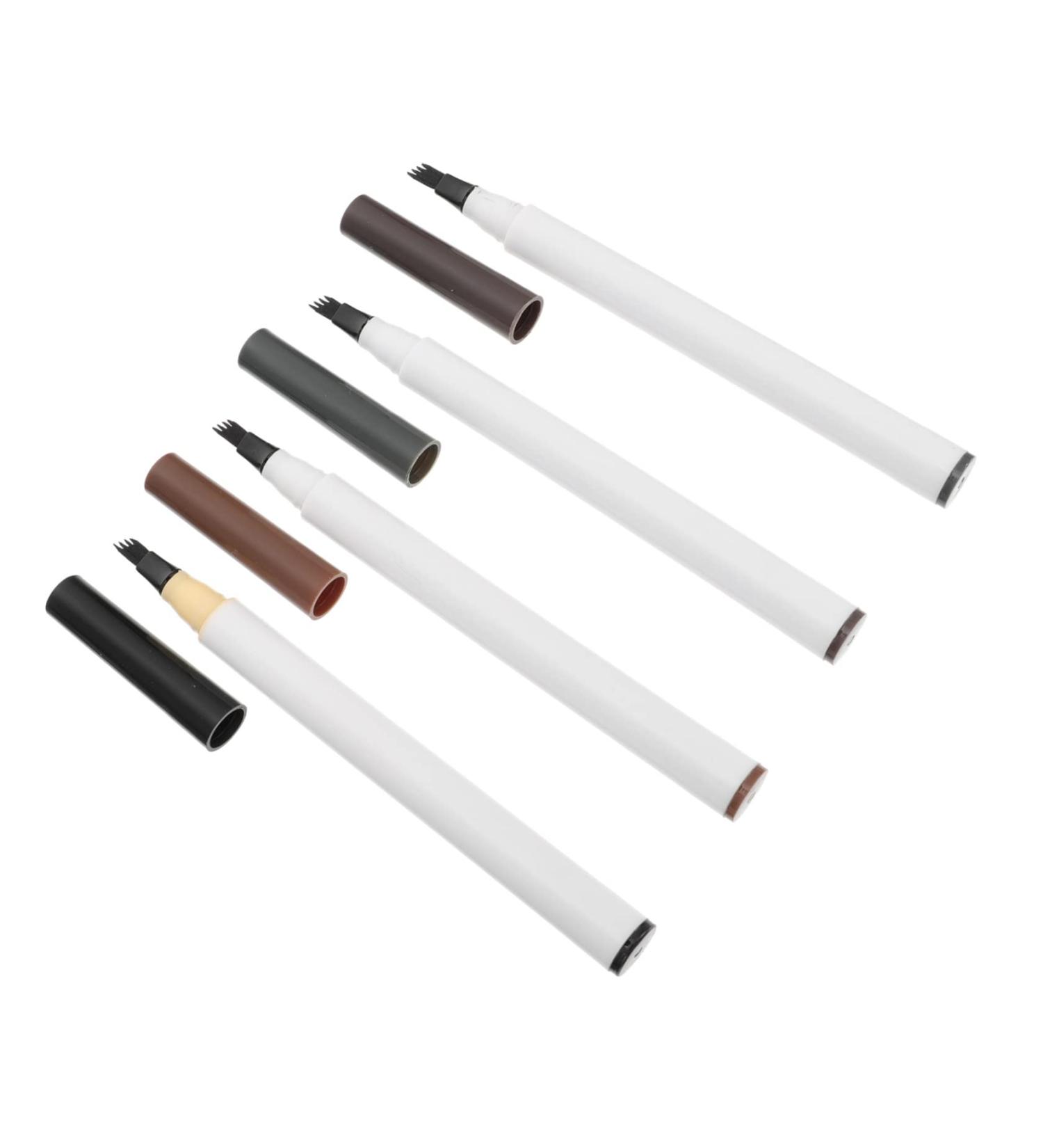 Healvian 4pcs Cosmetic Brow Pencil and Brush Eyebrow Pencil Dark Brown Abs Brow Pencil - Buy Online on GoSupps.com