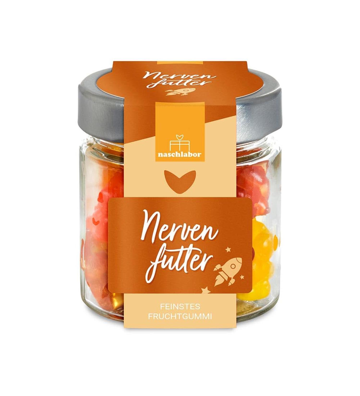 naschlabor Nerve-shaped gummy bears 120g for work students or everyday life in a handy storage jar a great gift for students - Buy Online on GoSupps.com