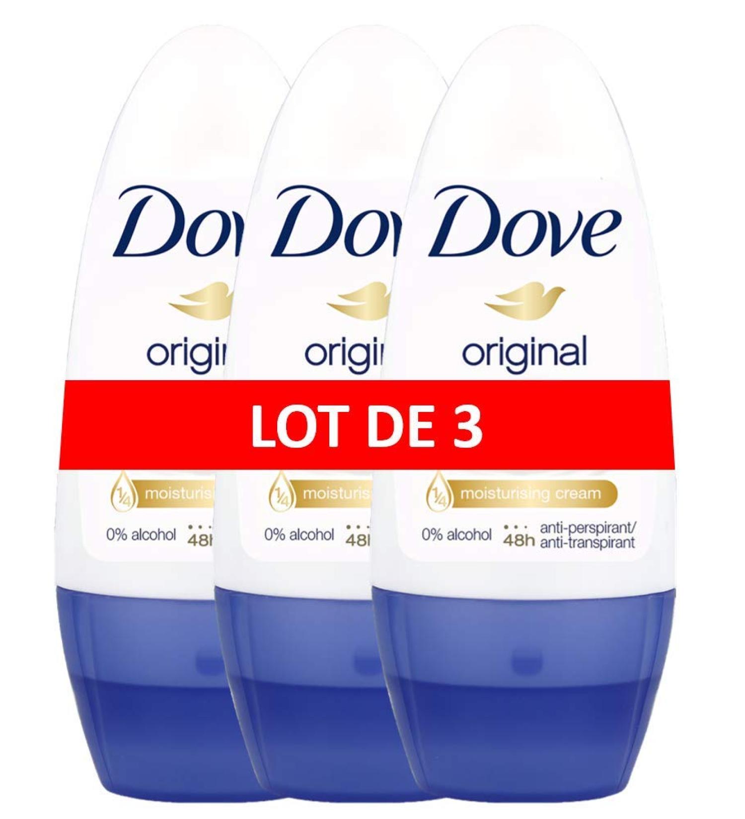3-Pack 50ml Dove Anti-Perspirant Roll-On Original - Long-Lasting Protection - Buy Online on GoSupps.com