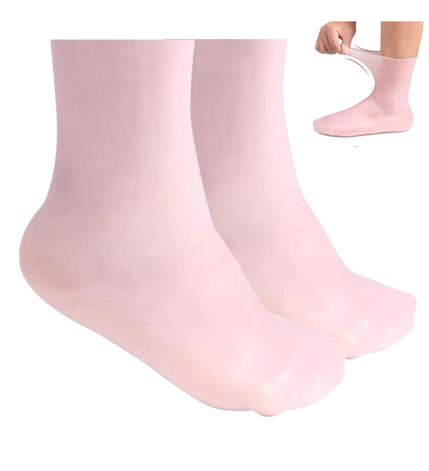 Silicone Moisturizing Socks 1 Pair Long Soft Gel Socks Anti Slip Women Foot Mask Socks Spa Pedicure for Dry Cracked Feet Softening Calluses Rough Skin L - Buy Online on GoSupps.com