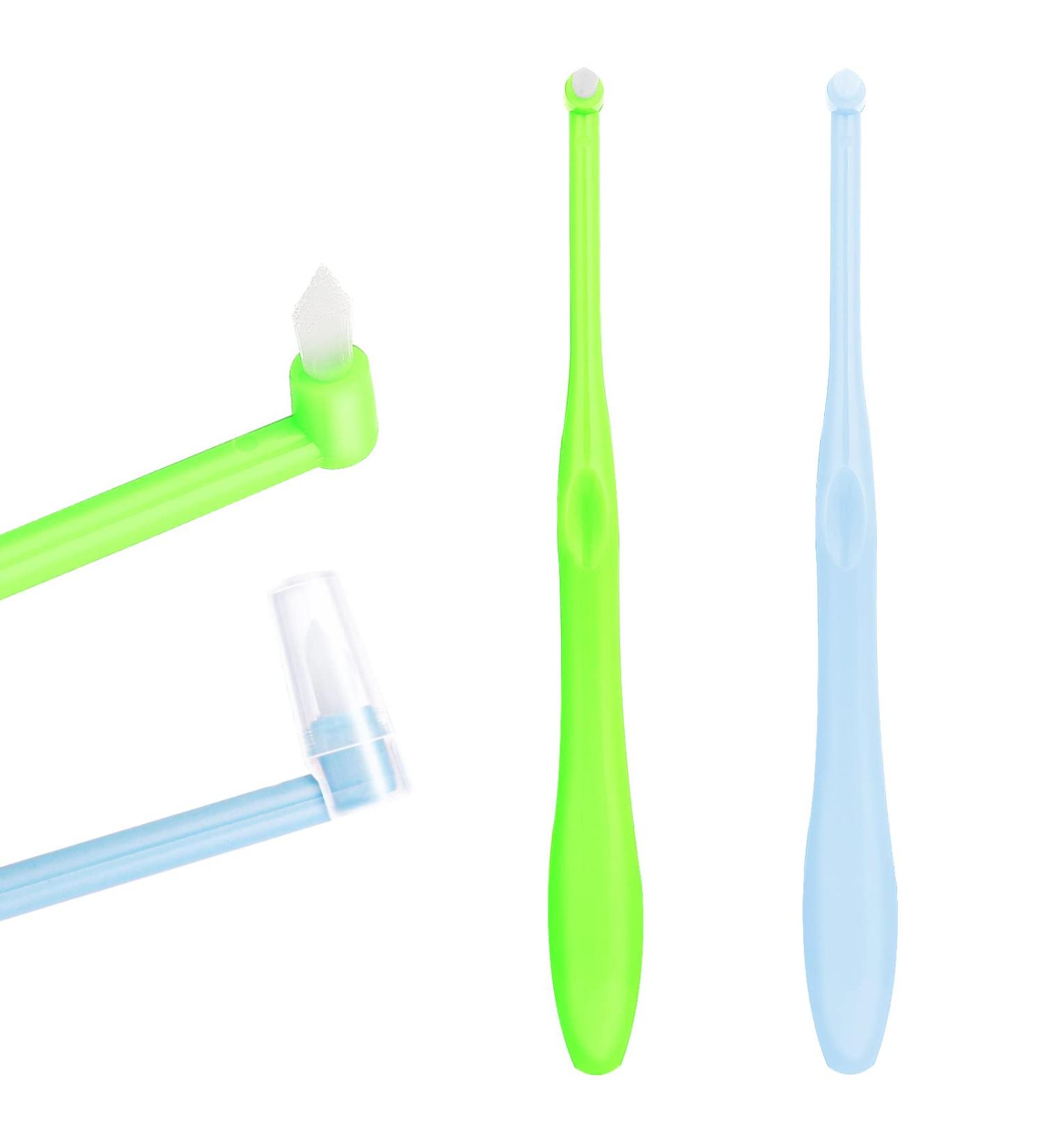 Shop Sibba Fragrant Toothbrush Set - 2 Soft Tuft Orthodontic Brushes in Blue & Green for Detail Cleaning - International Shipping Available! - Buy Online on GoSupps.com