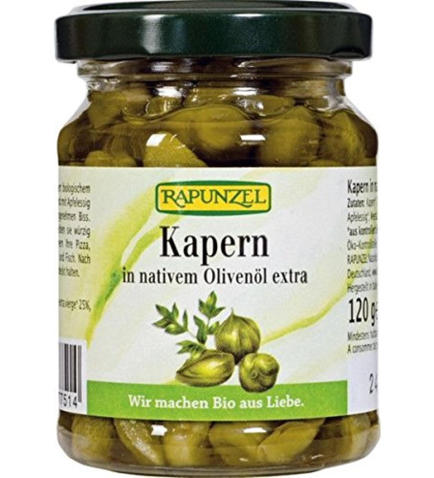 Capers In Organic Olive Oil 120 g of Rapunzel