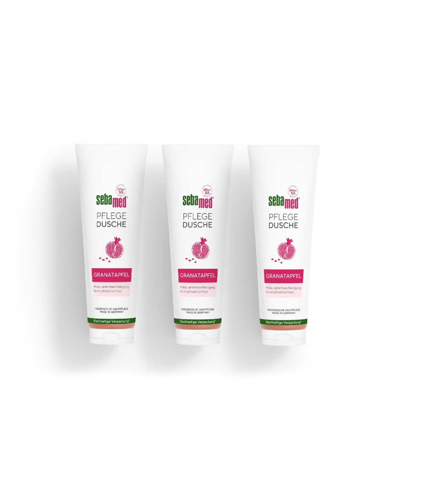 SEBAMED Sebamed Shower Gel with Pomegranate - Pack of 3 x 250 ml - Ideal for the skin - Supports its natural barrier function against dryness and irritation